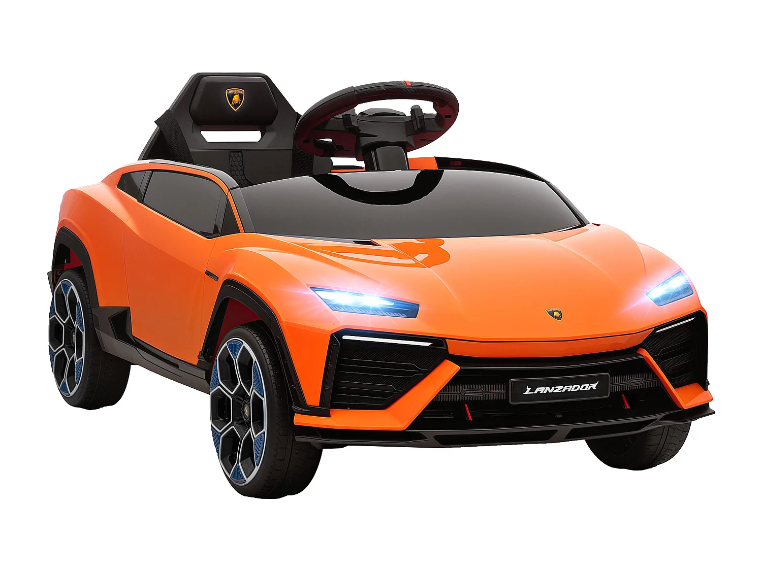 Macchina elettrica bambini licenza lamborghini 101.5x49x43 cm arancio