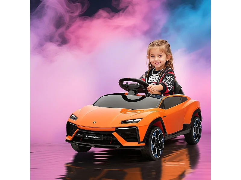 Macchina elettrica bambini licenza lamborghini 101.5x49x43 cm arancio