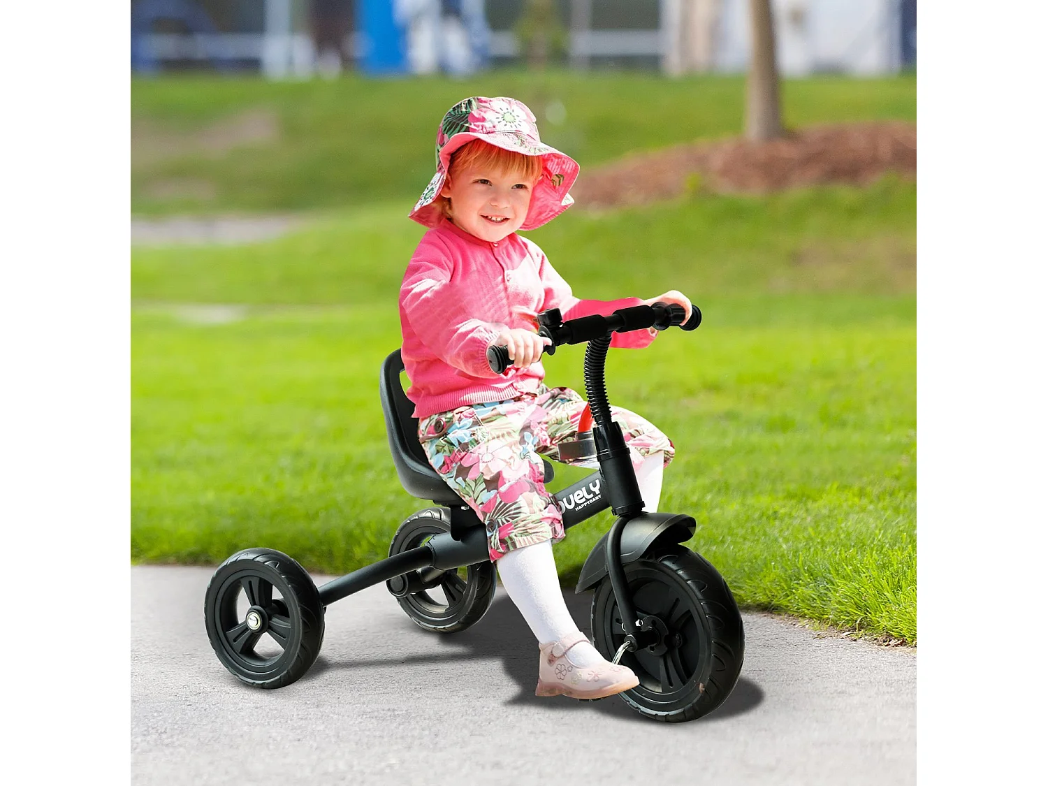 Triciclo per bambini con campanello e parafango nero