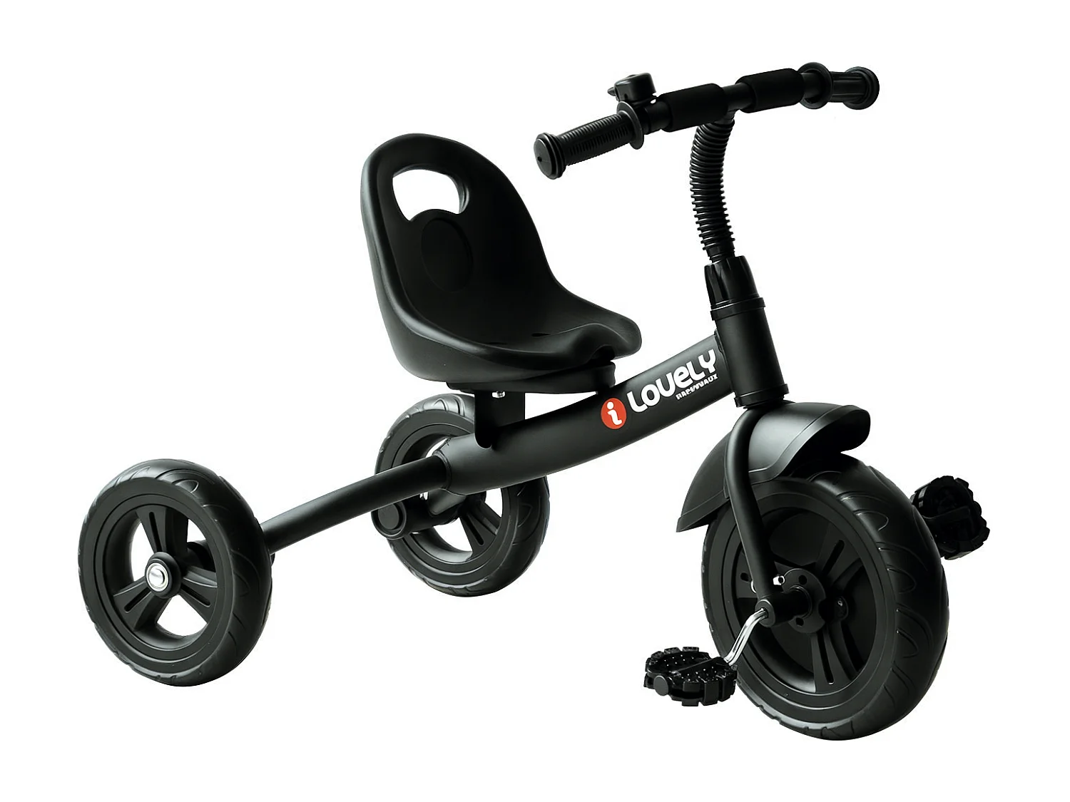 Triciclo per bambini con campanello e parafango nero