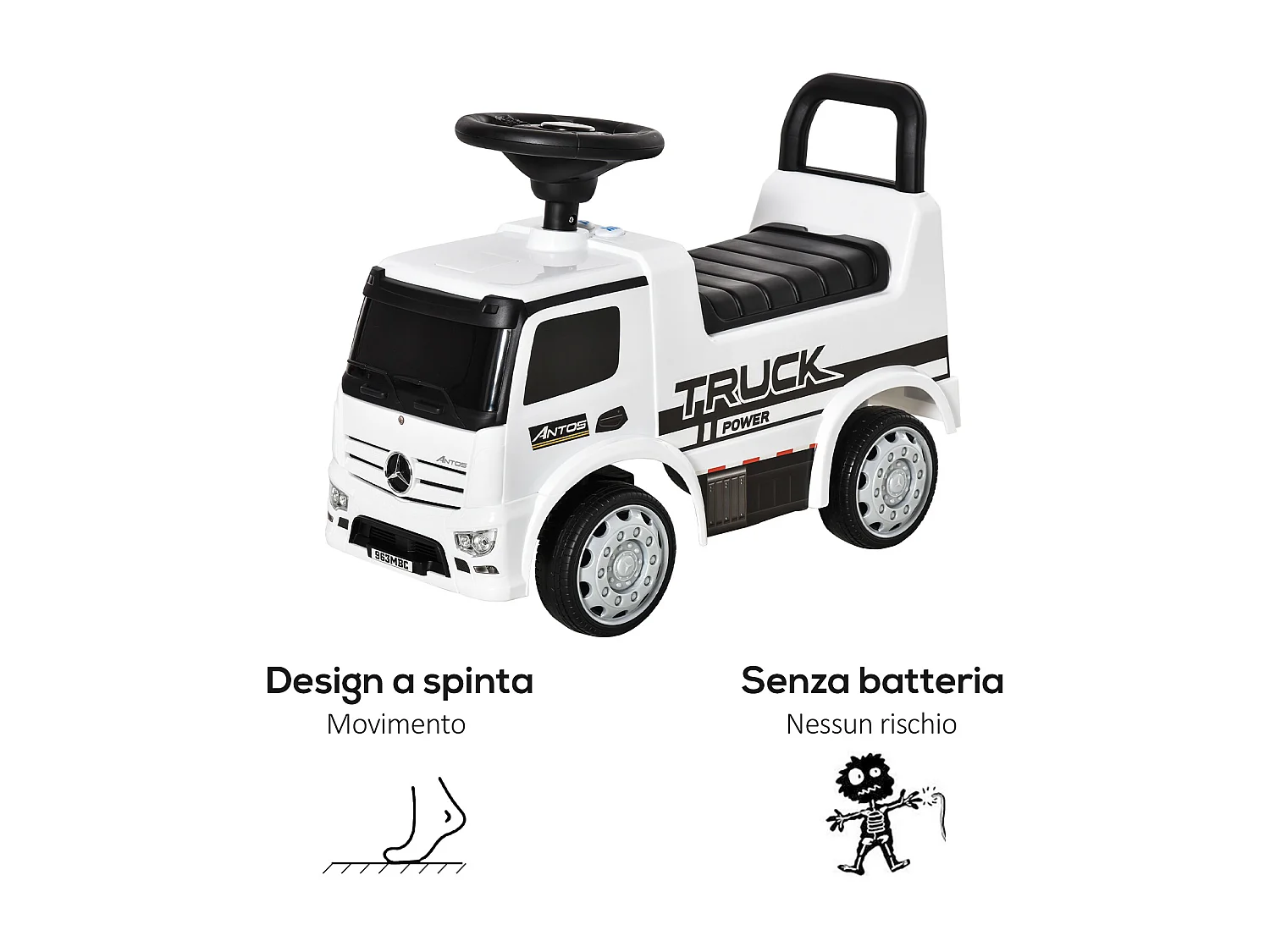 Macchina cavalcabile mercedes bimbi 12-36 mesi con fari e suoni