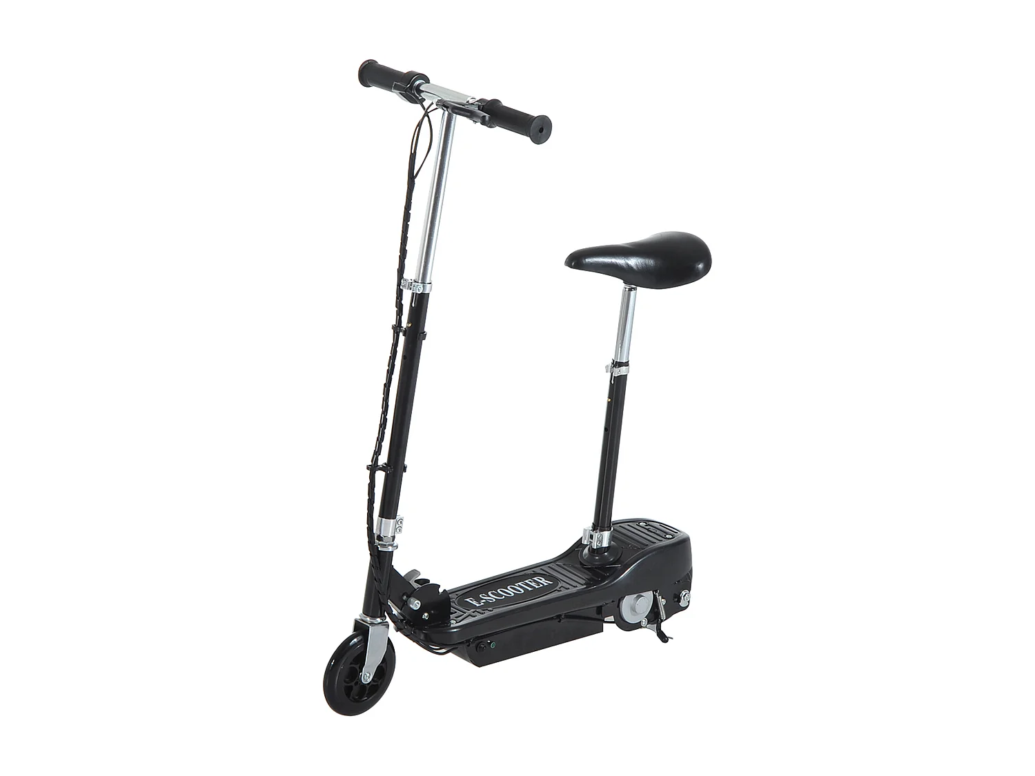 Monopattino pieghevole per bambini con seggiolino 78x37x99 cm nero