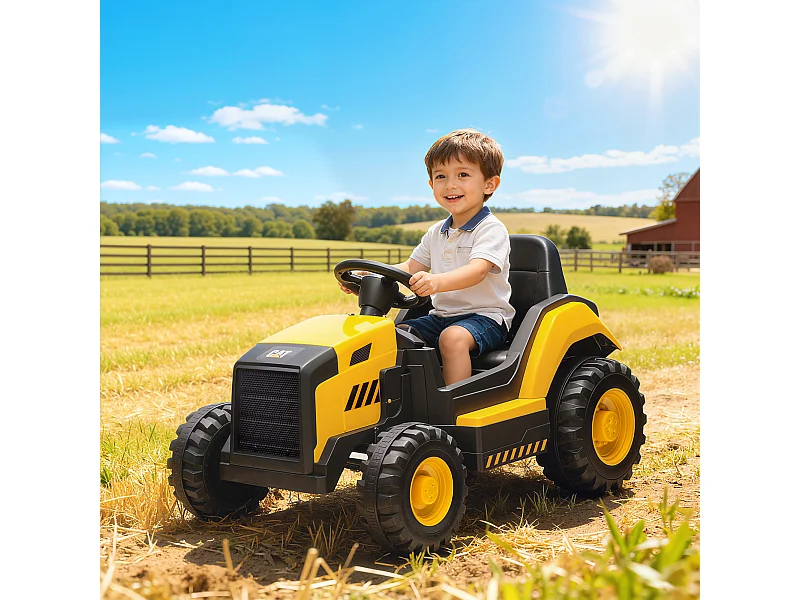 Macchina elettrica per bambini 3-6 anni caterpillar con telecomando