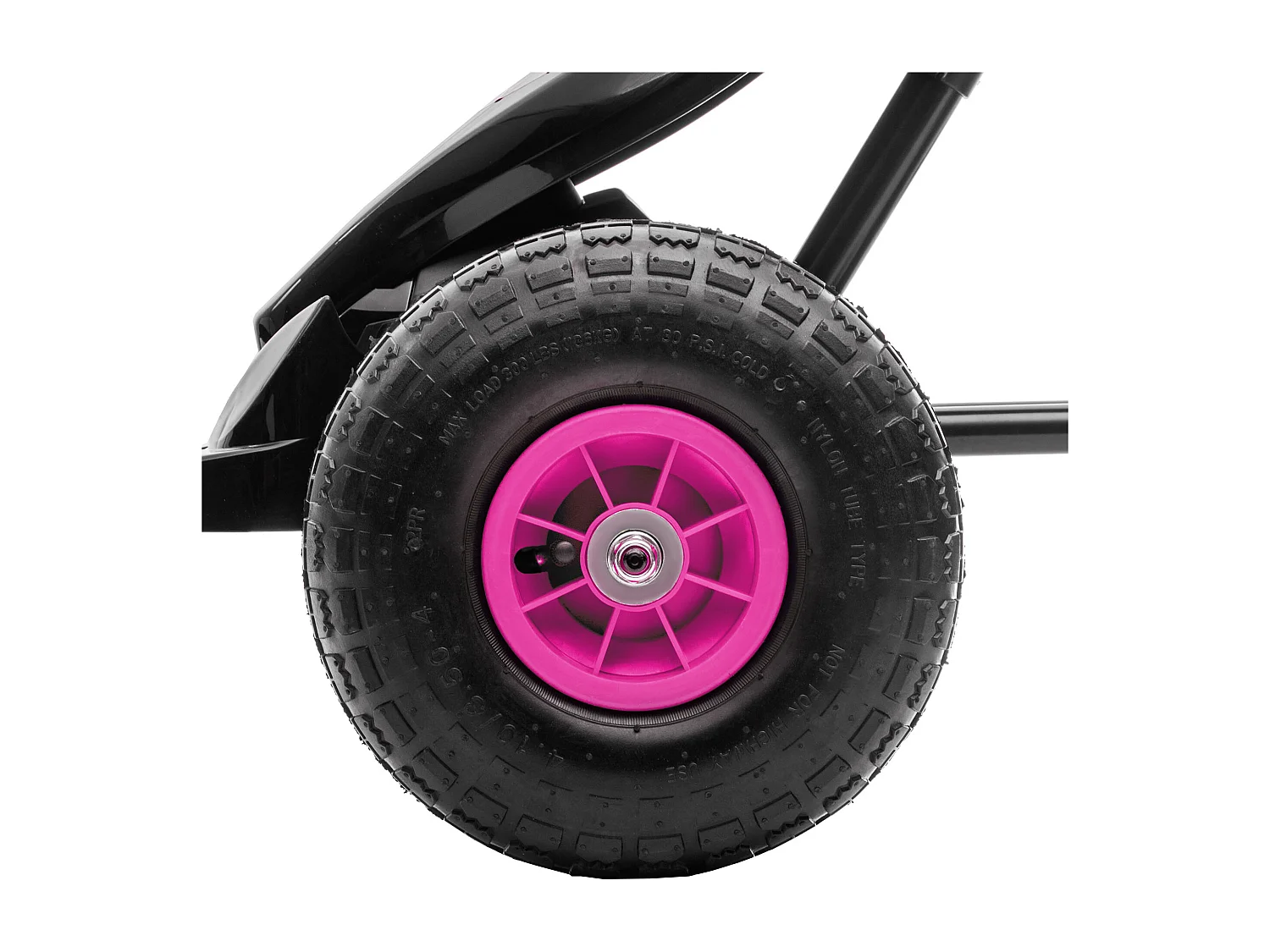 Go Kart a pedali per bambini con sedile regolabile rosa e nero