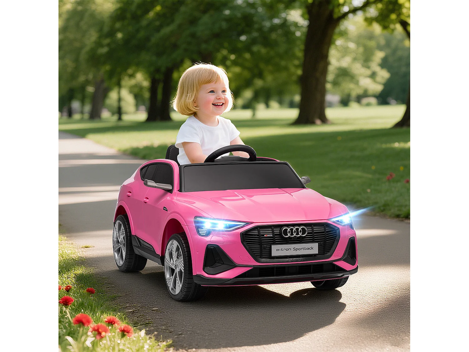 Macchina per bambini 3-5 anni 12v telecomando velocità 3-8km/h rosa