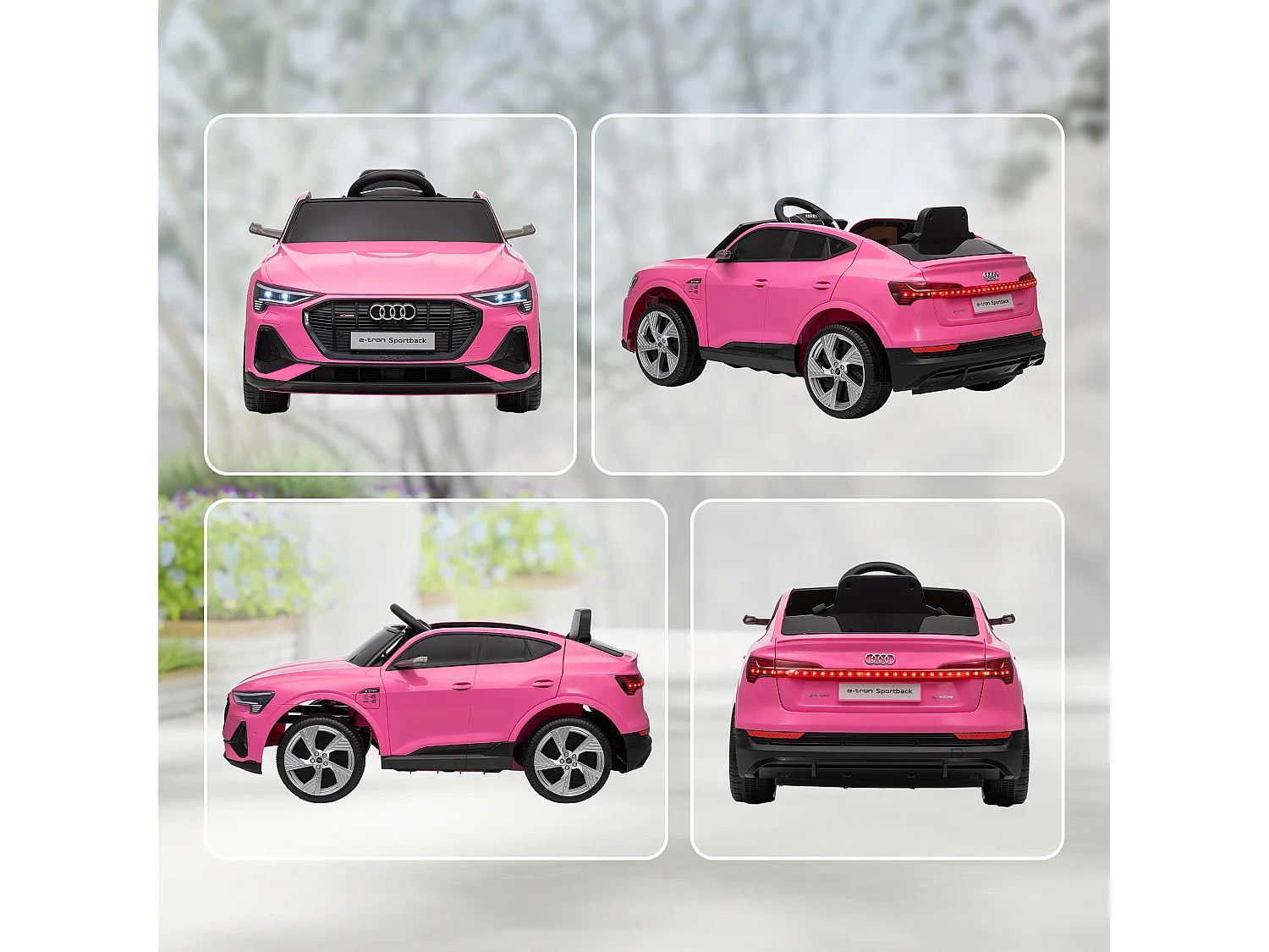 Macchina per bambini 3-5 anni 12v telecomando velocità 3-8km/h rosa