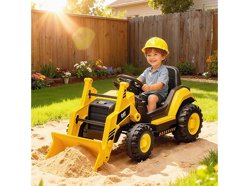 Ruspa elettrica per bambini 3-6 anni caterpillar con telecomando