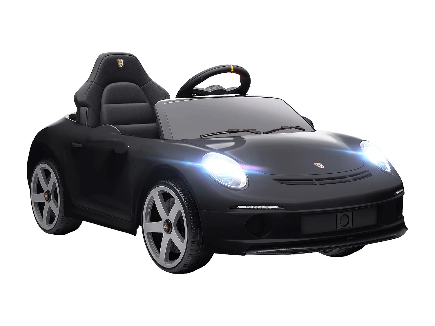 Macchina per bambini 3-5 anni con licenza ruf gt e telecomando nero