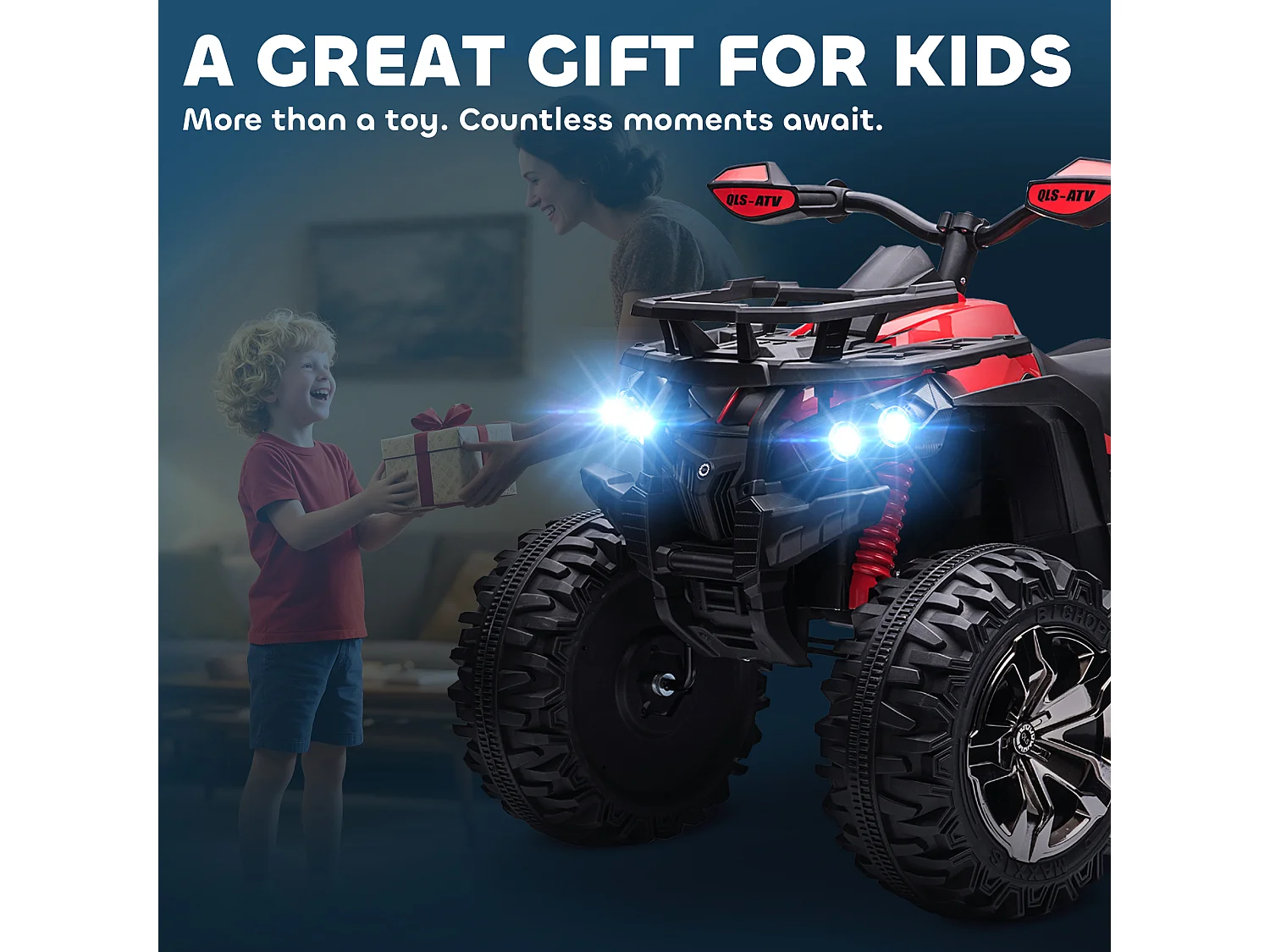 Quad elettrico per bambini 3-5 anni e batteria ricaricabile 12v
