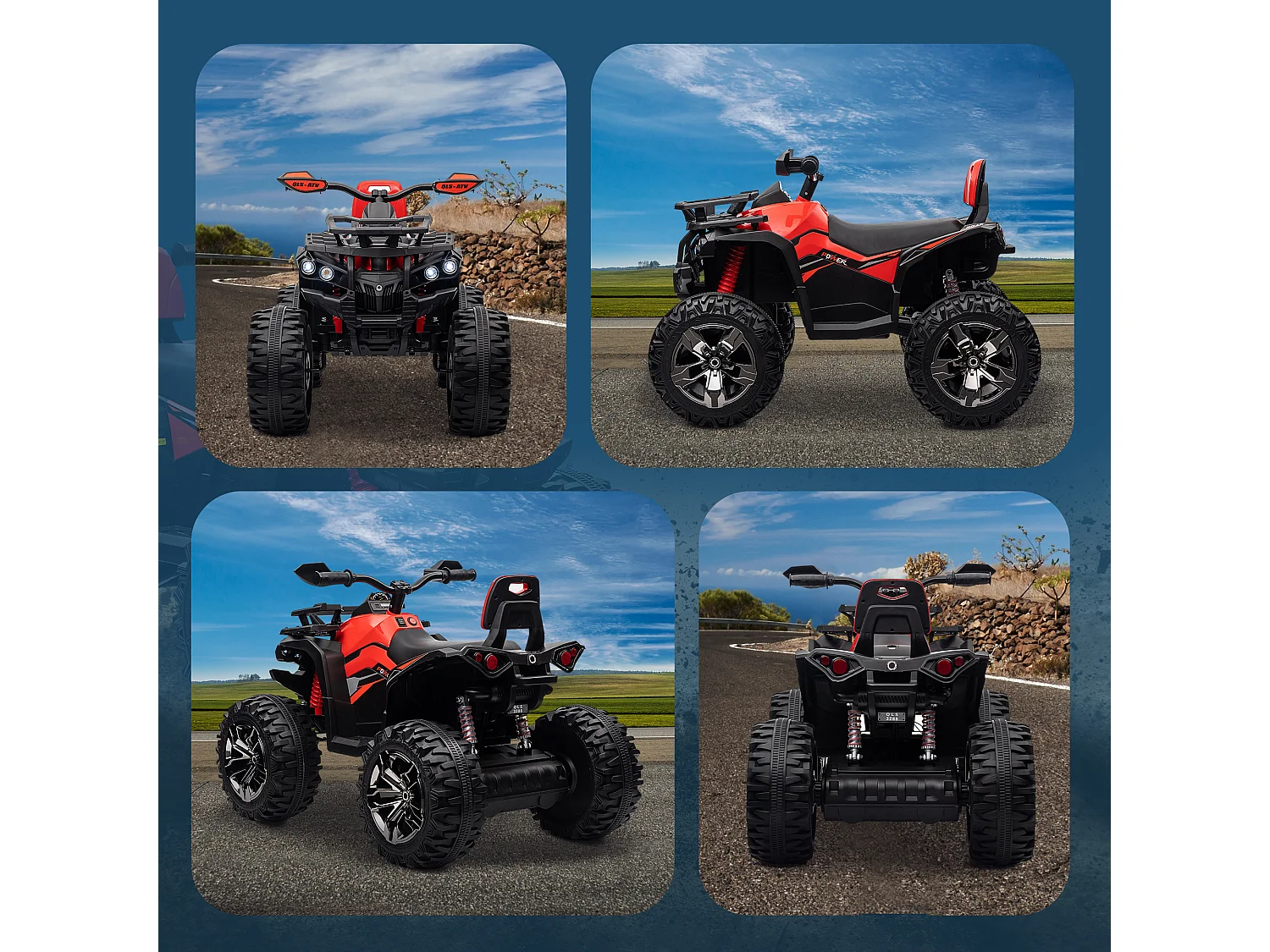 Quad elettrico per bambini 3-5 anni e batteria ricaricabile 12v