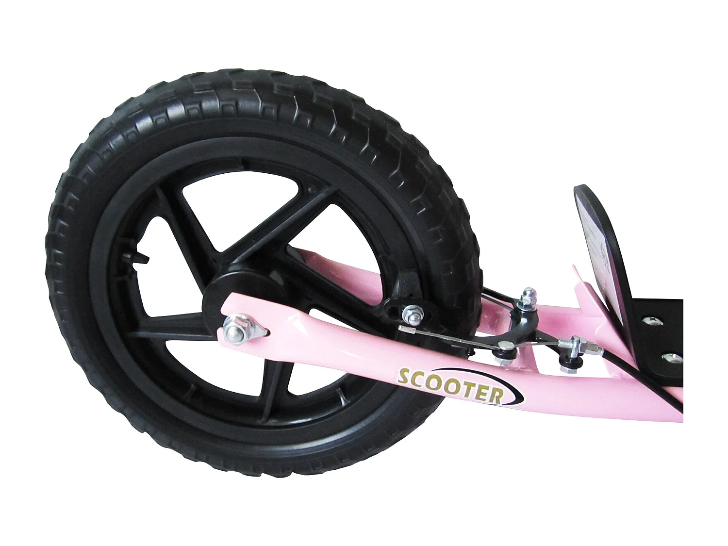 Monopattino per bambini con freno posteriore manubrio regolabile rosa