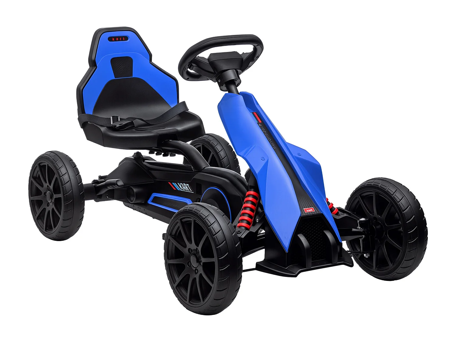 Go kart bambini 3-8 anni ruote EVA freno blu e nero