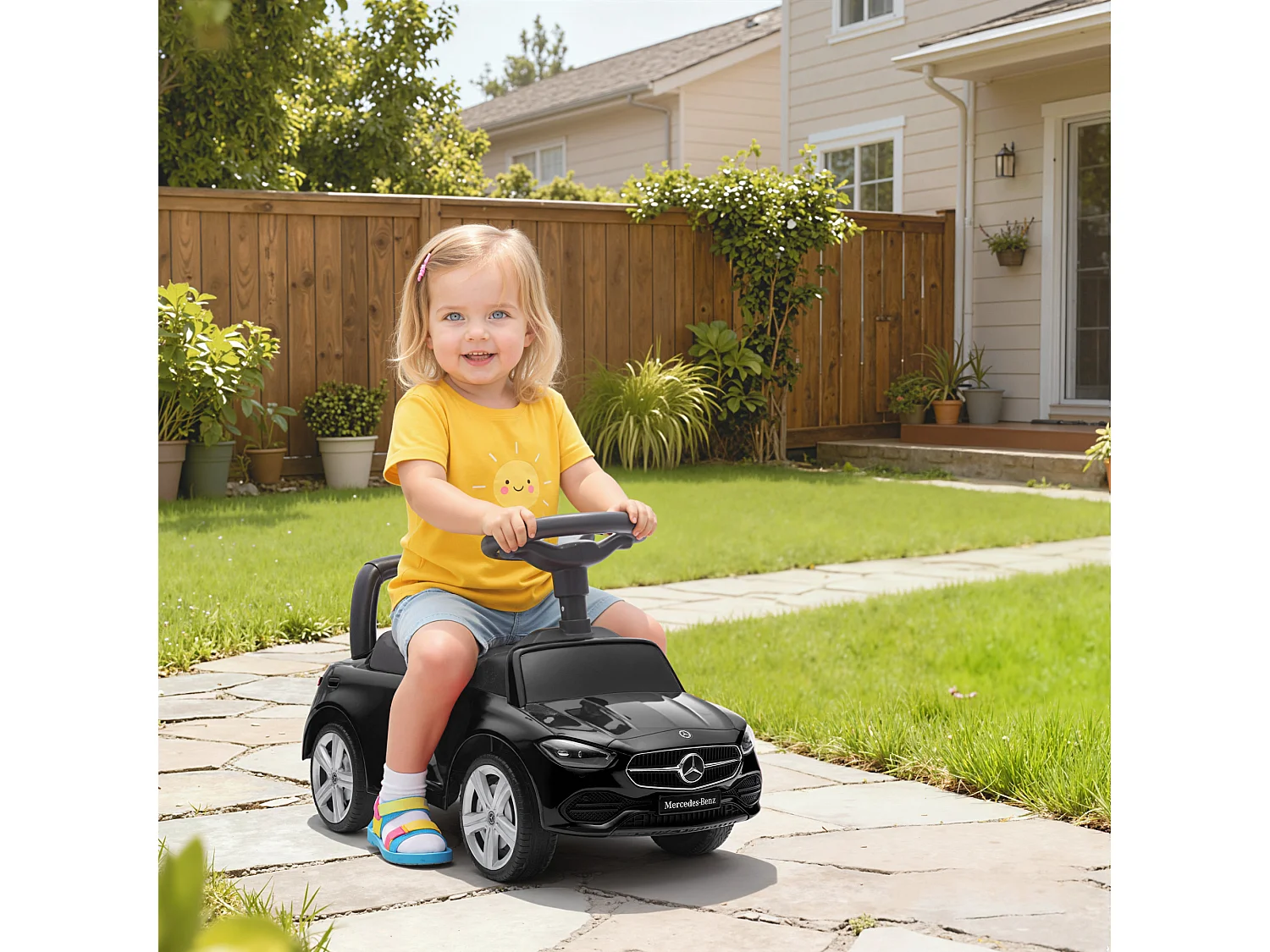 Macchina per bambini con licenza mercedes benz nero