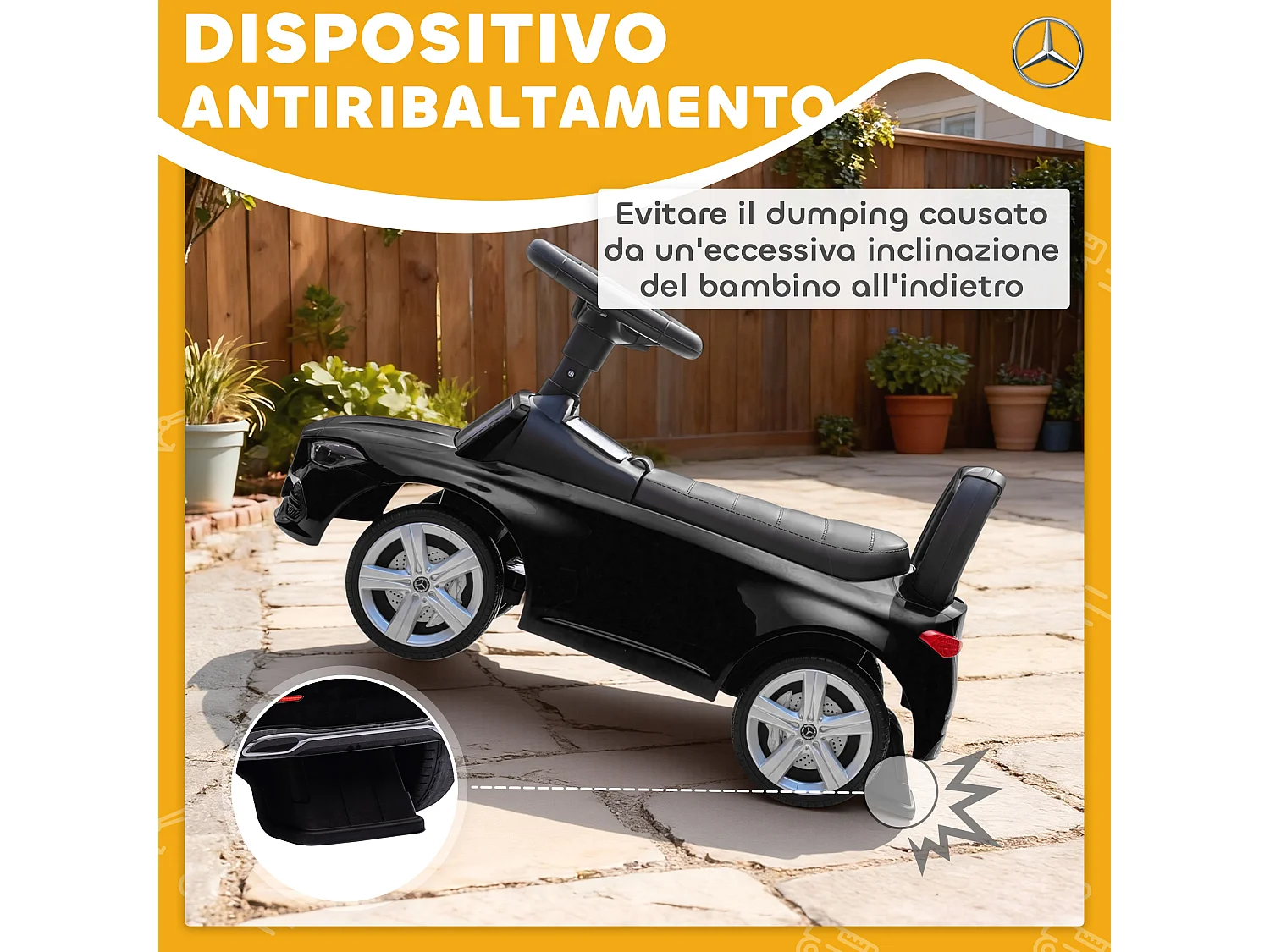 Macchina per bambini con licenza mercedes benz nero