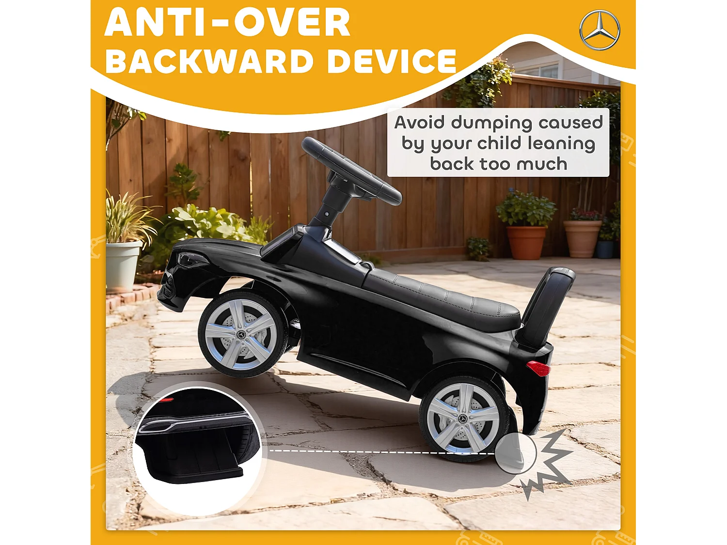 Macchina per bambini con licenza mercedes benz nero