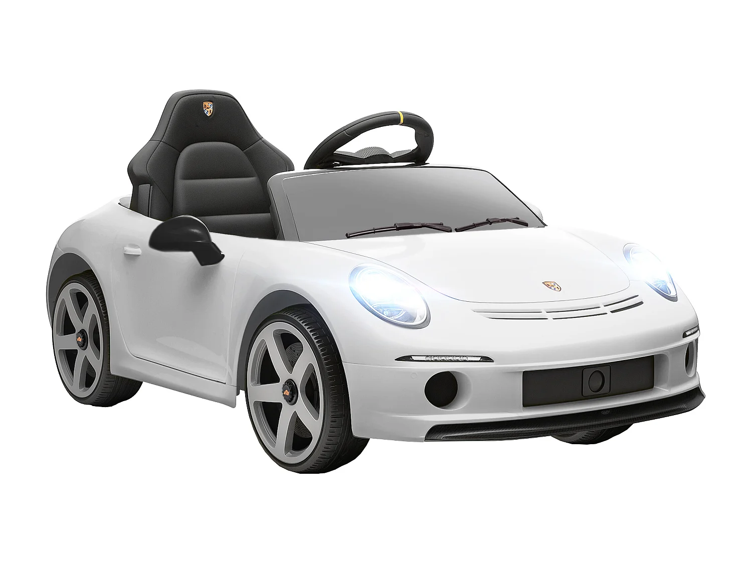 Macchina per bambini 3-5 anni con licenza ruf gt e telecomando bianco