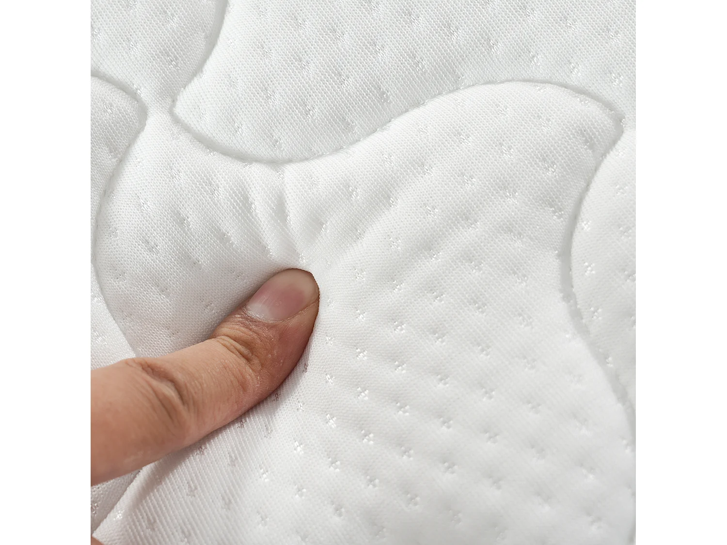 Matelas à ressorts - 90 x 190 cm - avec modules ergonomiques et soutien lombaire - 12 cm d'épaisseur - Tissu + Métal - blanc