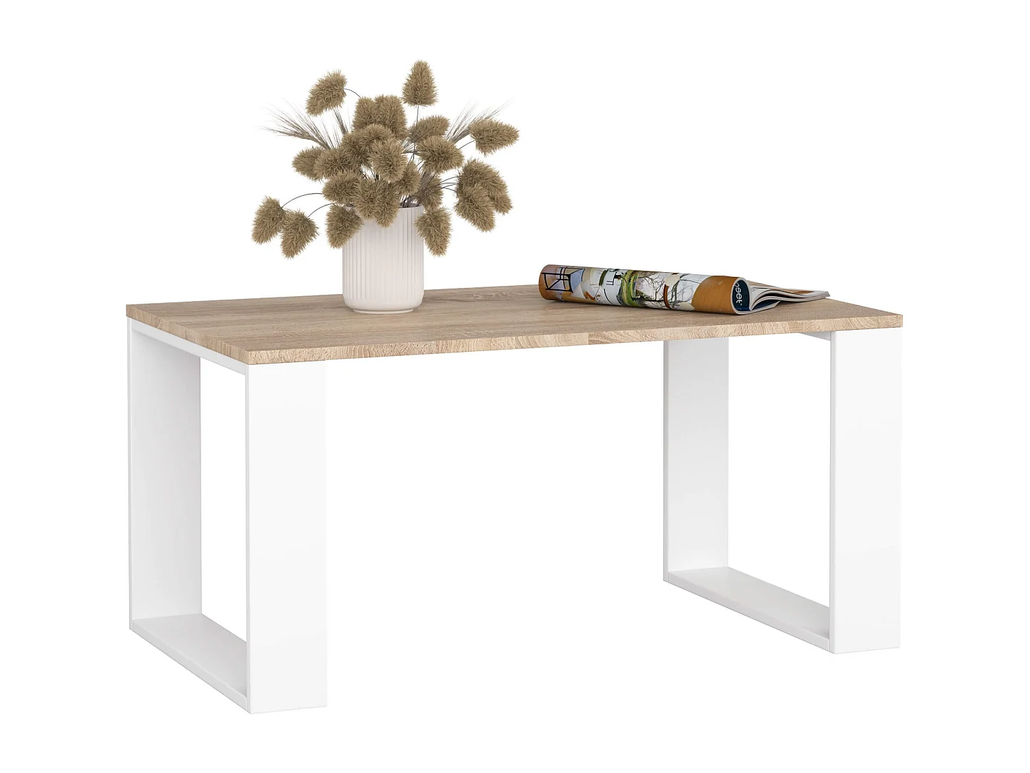 Mesa de Centro NOX Carvalho Sonoma / Branco