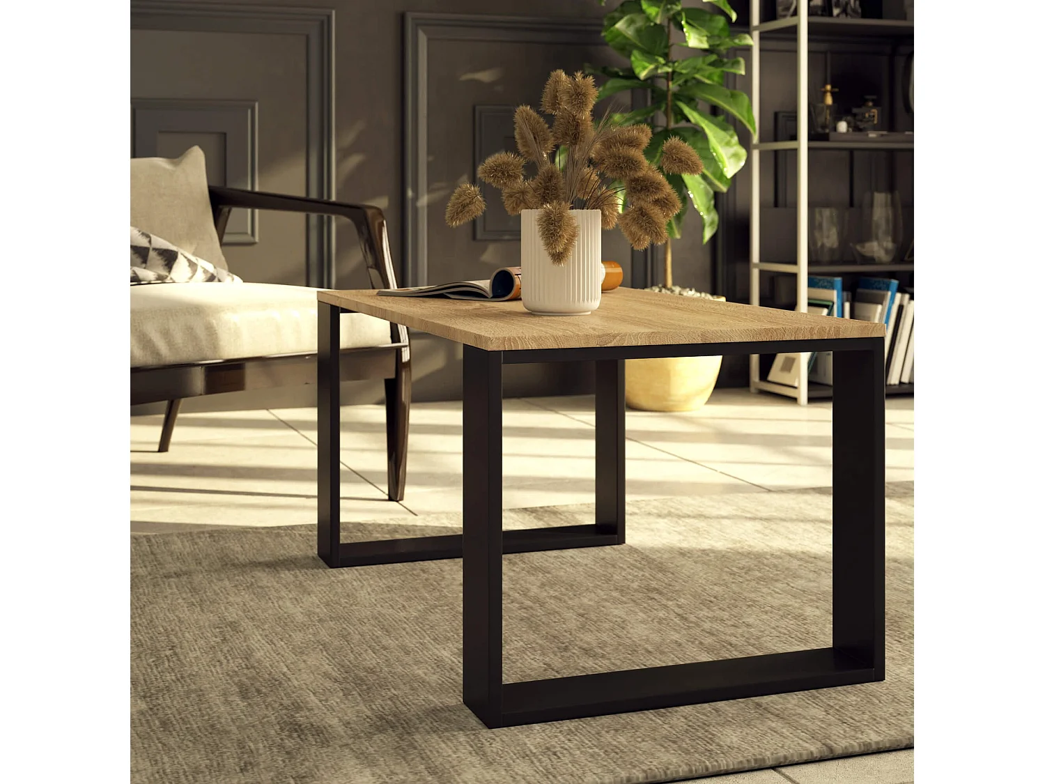 Mesa de Centro NOX Carvalho Sonoma/Preto