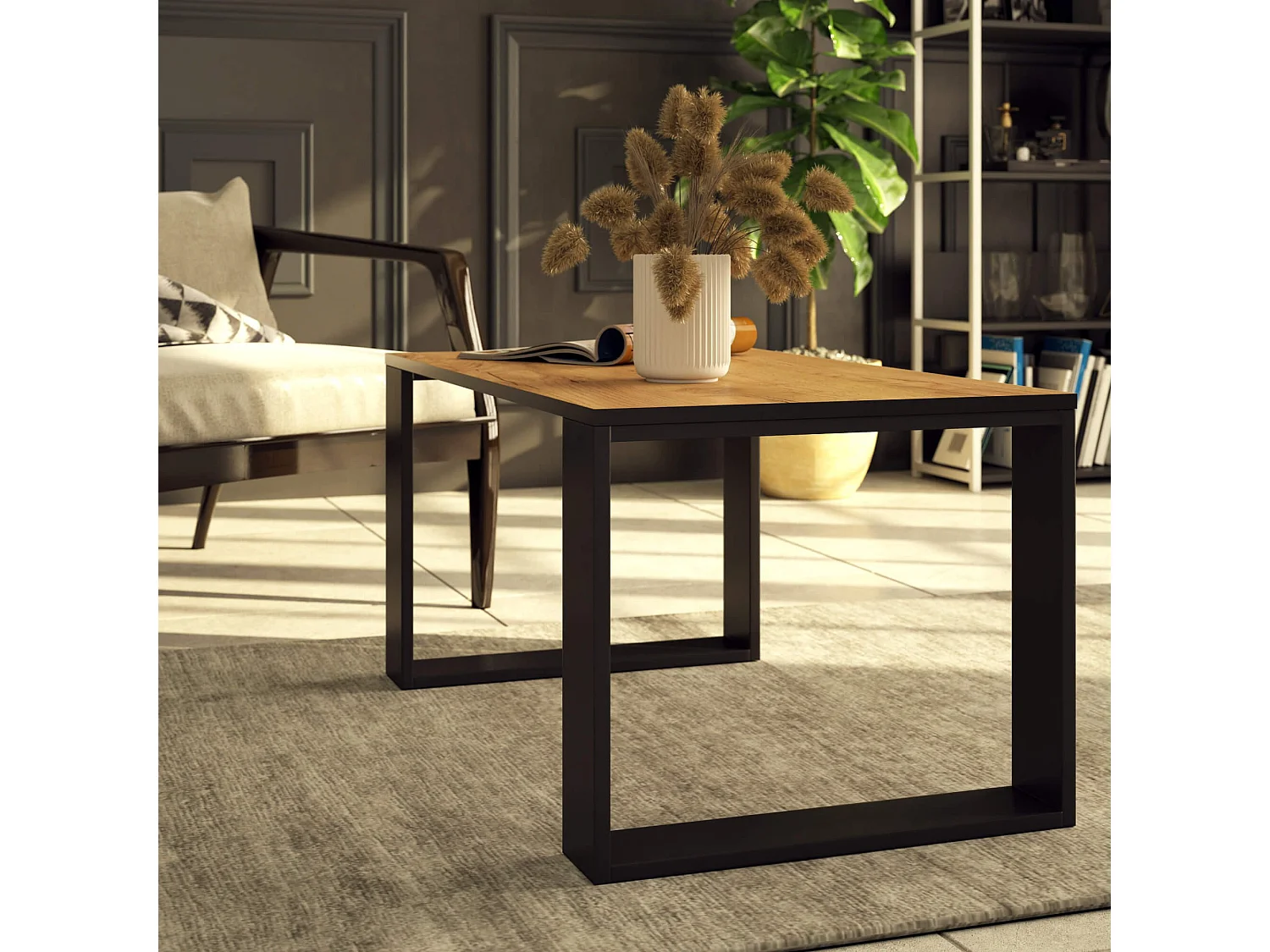 Mesa de Centro NOX Carvalho Craft/Preto