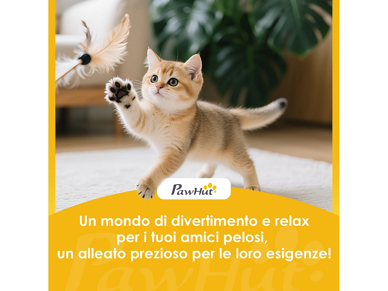 Torre per gatti tiragraffi con 3 casette e lettino superiore crema