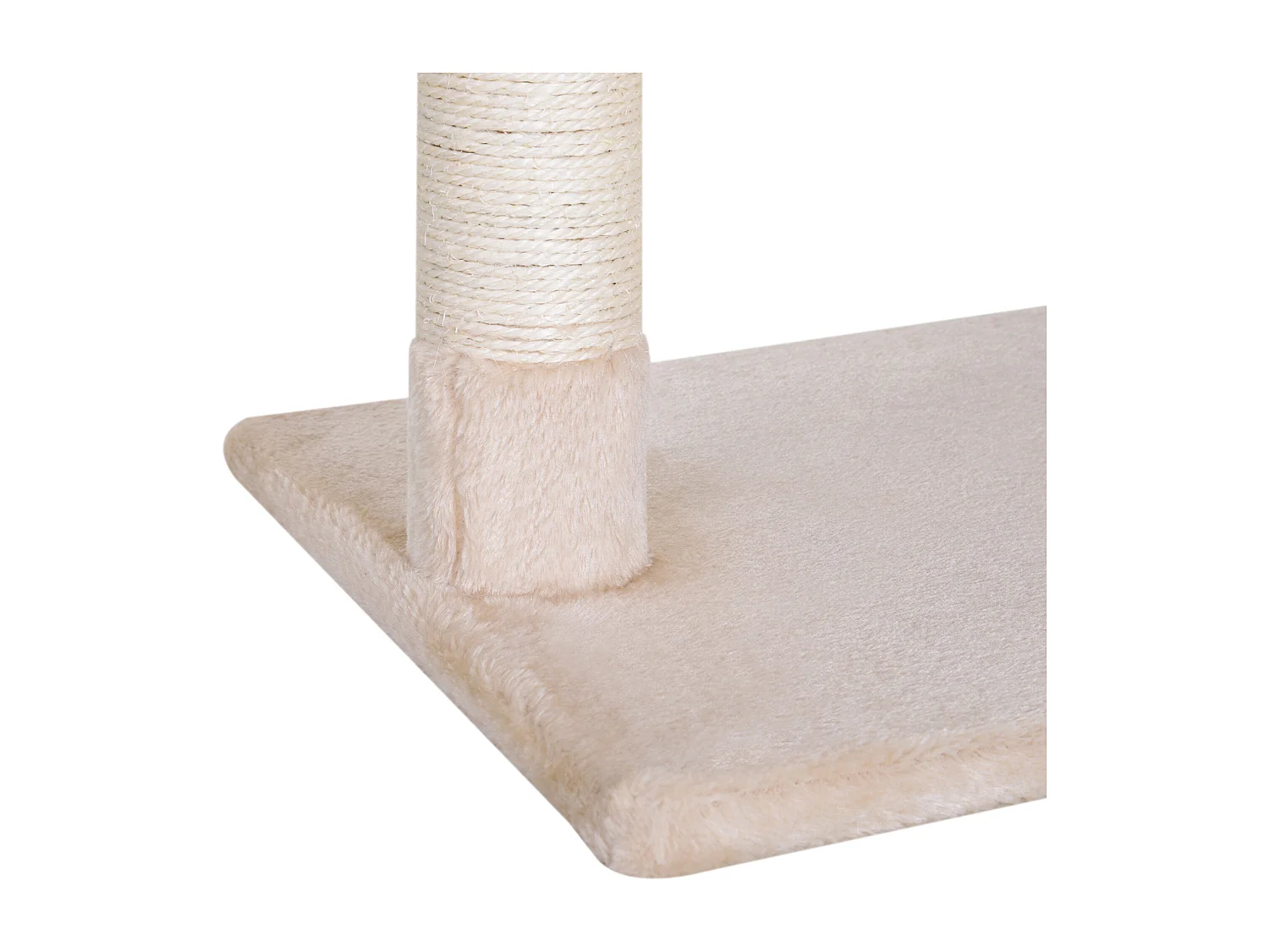 Tiragraffi per gatti multilivello con amaca e pallina beige