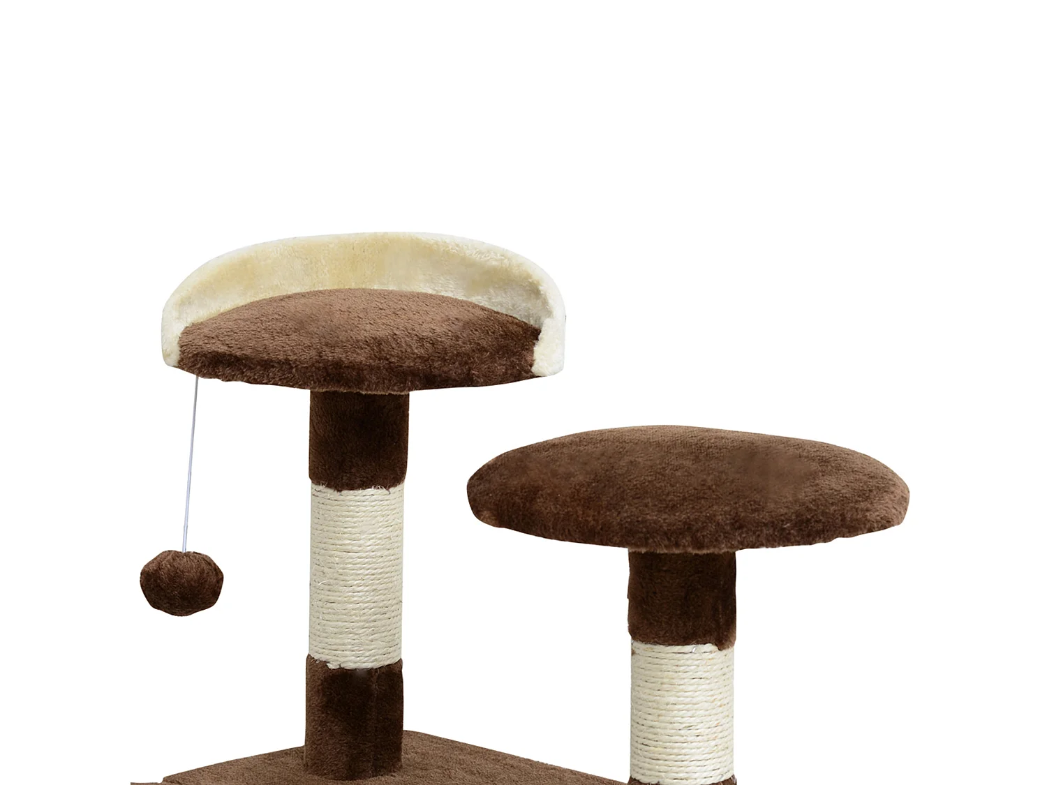 Tiragraffi per Gatti Cucce e Palline, Palestra per Gatti 50×50×134.5cm