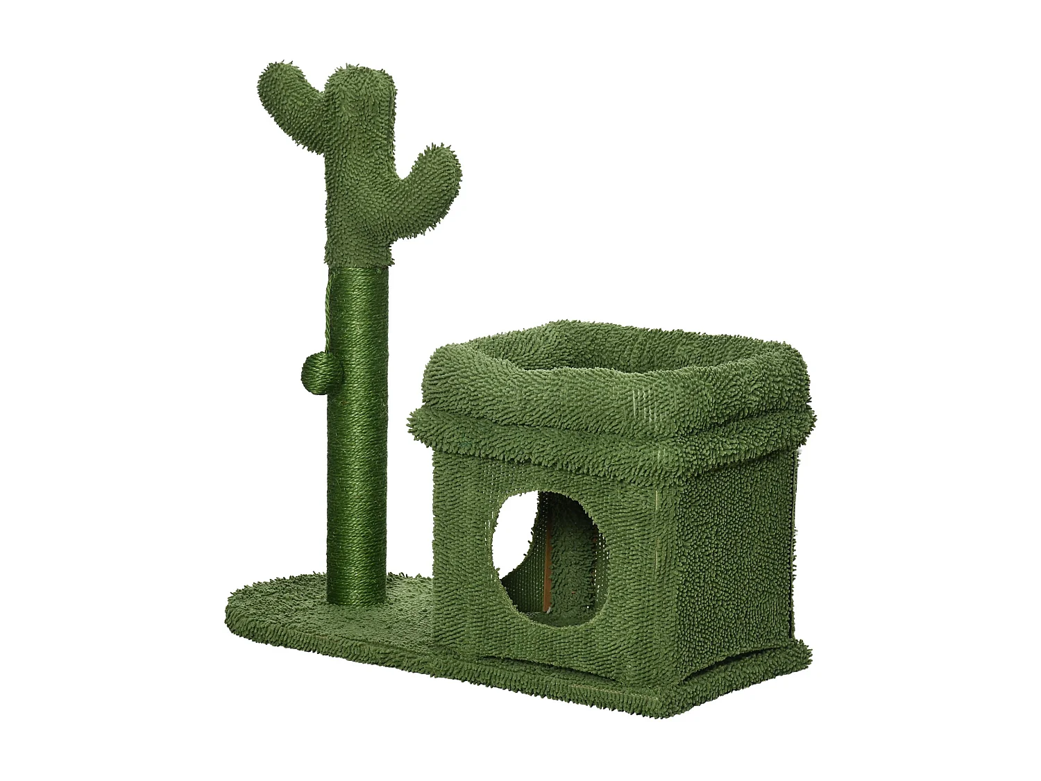 Tiragraffi per gatti con lettino casetta e palo in sisal