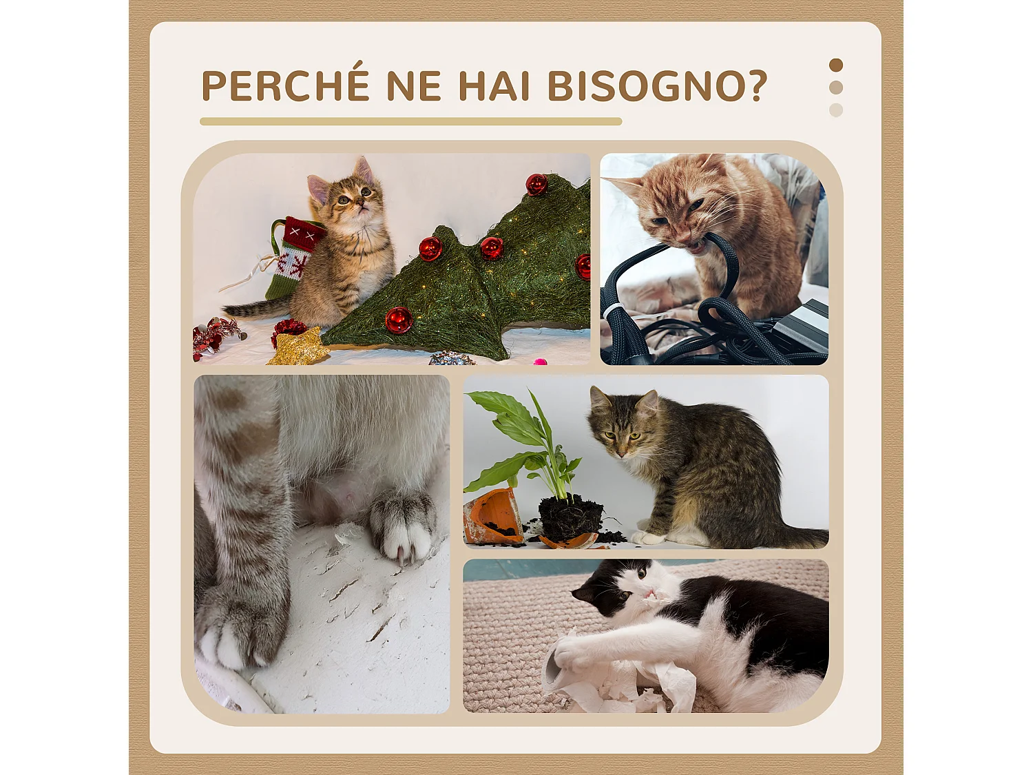 Albero tiragraffi per gatti con lettino e palline grigio