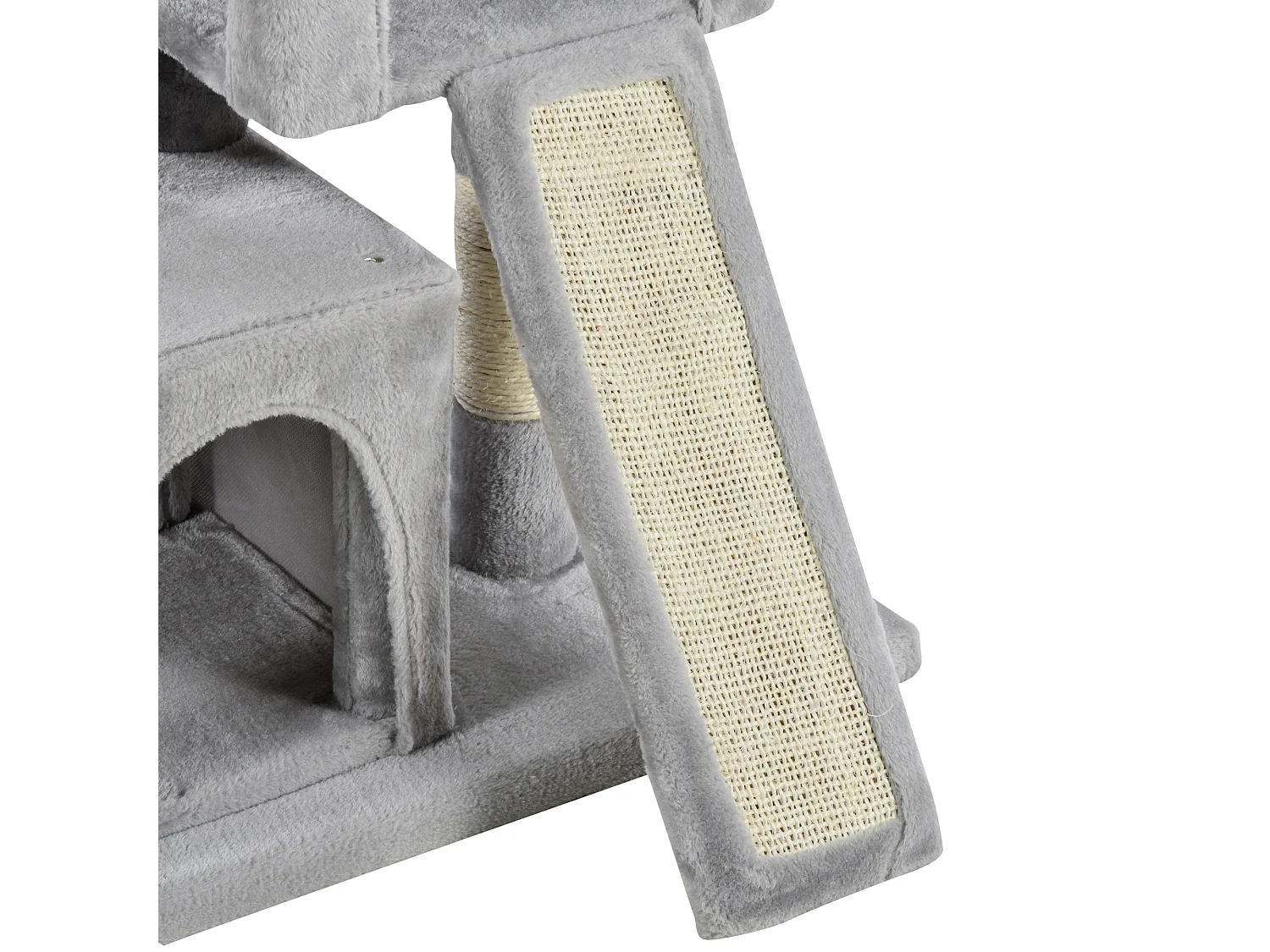 Albero tiragraffi con lettino 2 casette e pali in sisal