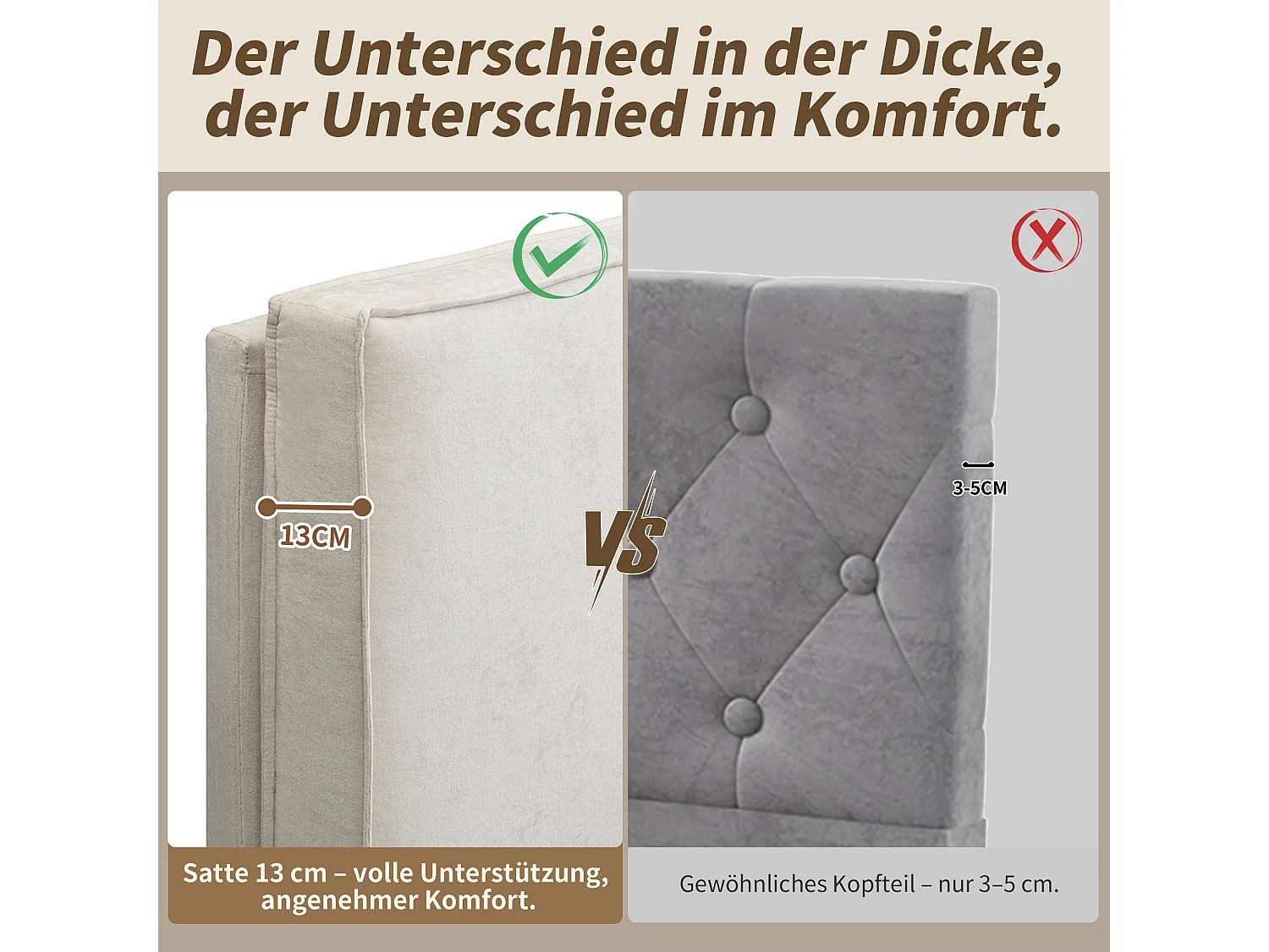 Gepolstertes Doppelbett mit Stauraum – 180 x 200 cm – hydraulischer Stauraum – mit Lattenrost und Kopfteil – Samt – beige