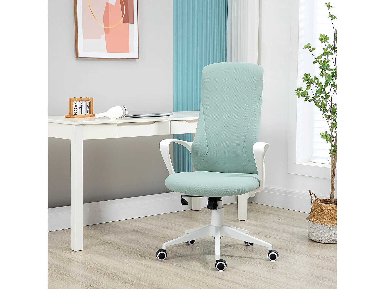 Sedia da ufficio ergonomica con funzione dondolo verde