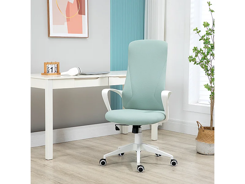 Sedia da ufficio ergonomica con funzione dondolo verde