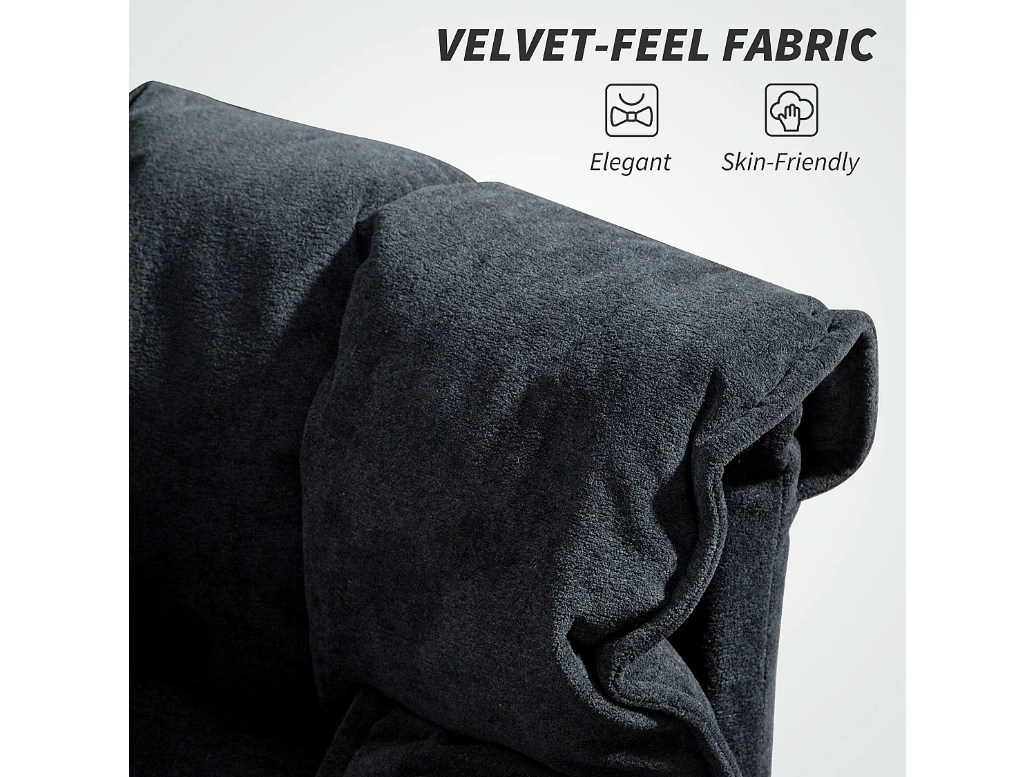 Sedia da ufficio reclinabile con poggiapiedi e schienale alto nero