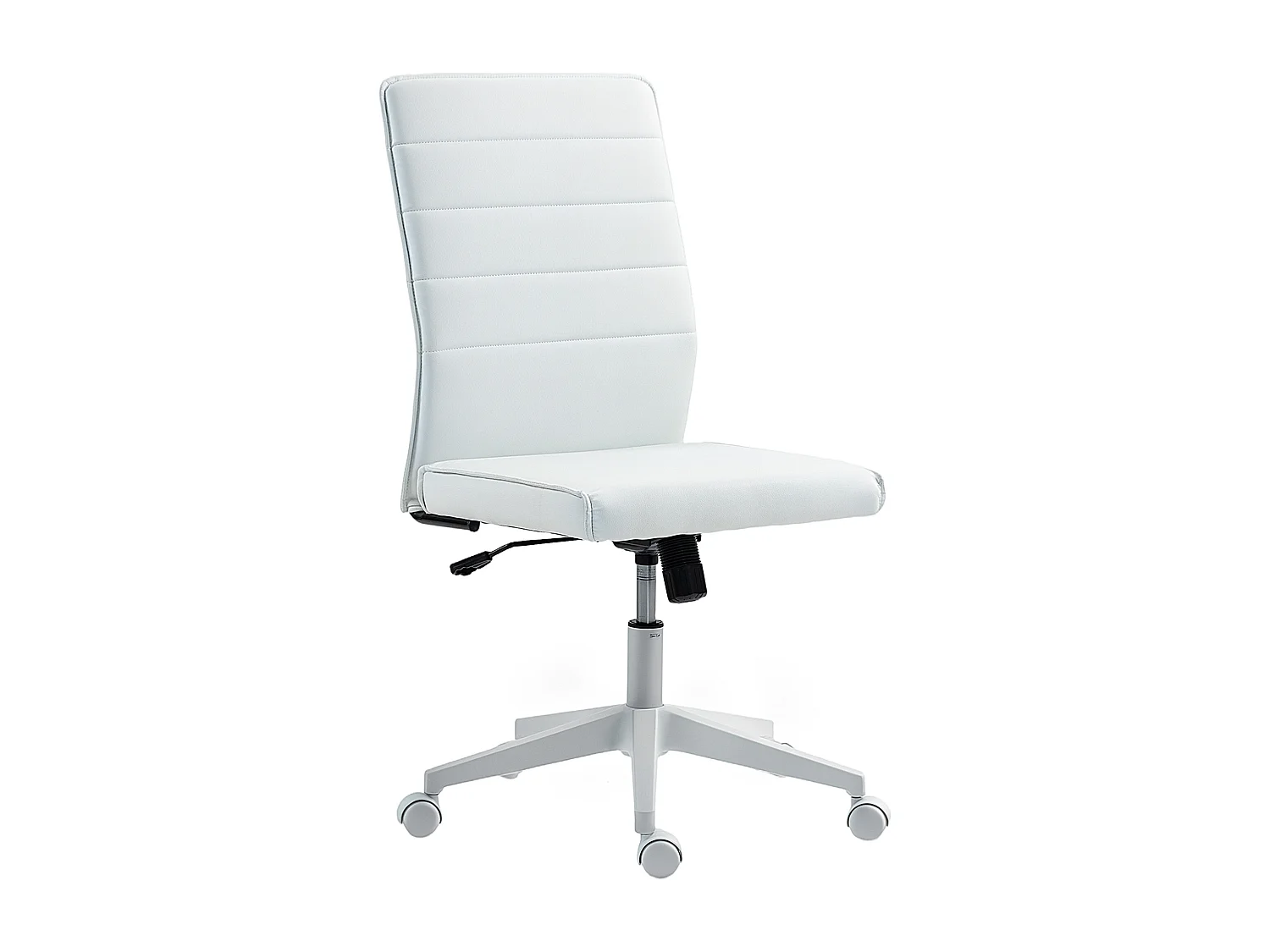 Sedia da ufficio ergonomica e regolabile con schienale ricurvo bianco