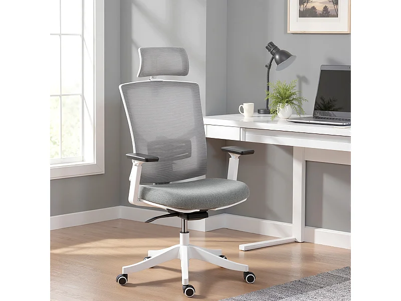 Sedia da ufficio ergonomica con supporto lombare dinamico multicolore