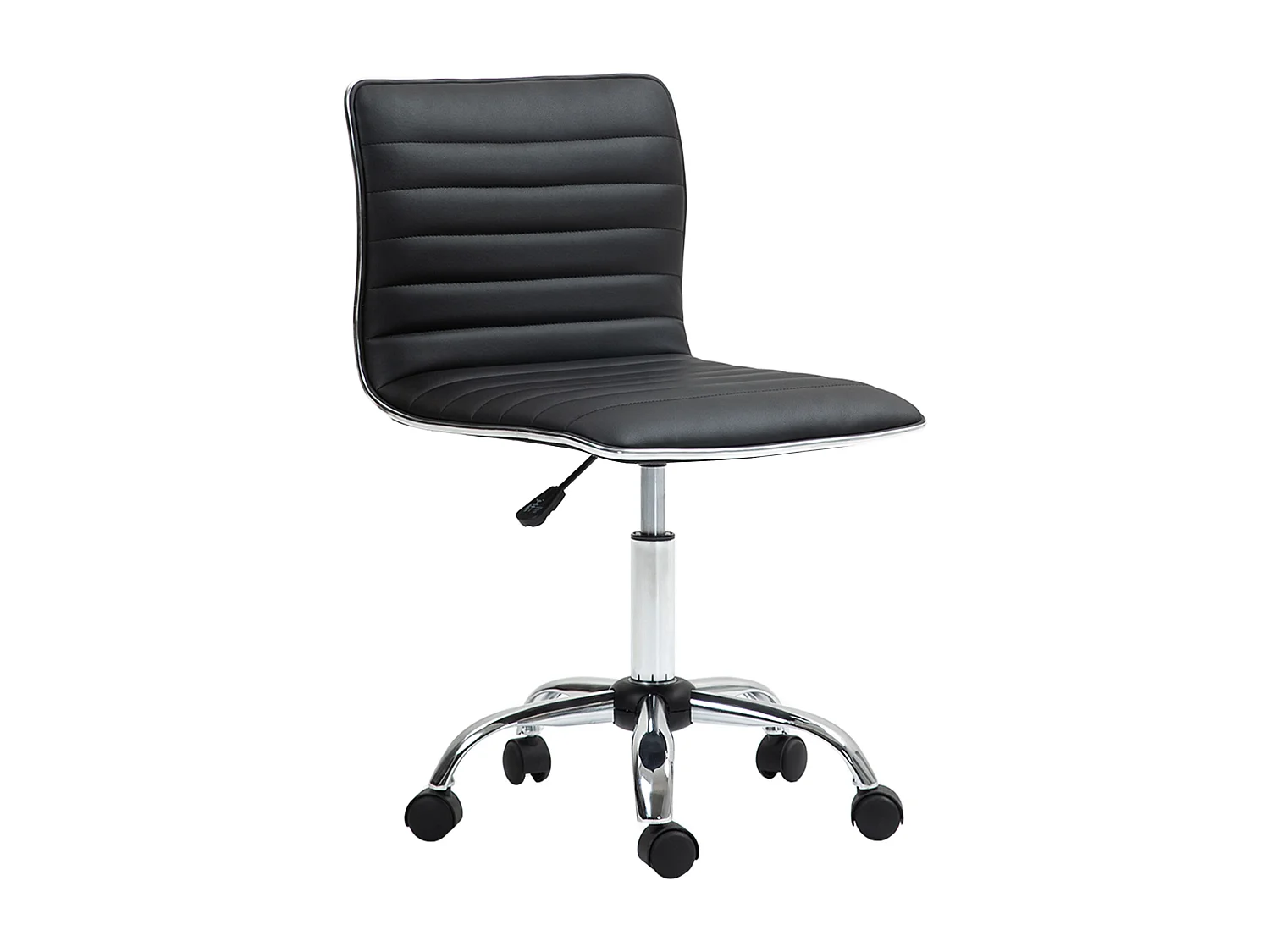 Sedia da ufficio con altezza regolabile e girevole in pelle pu nero