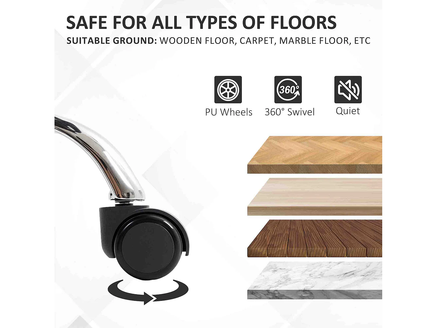 Sedia da ufficio reclinabile con poggiapiedi e imbottitura nero