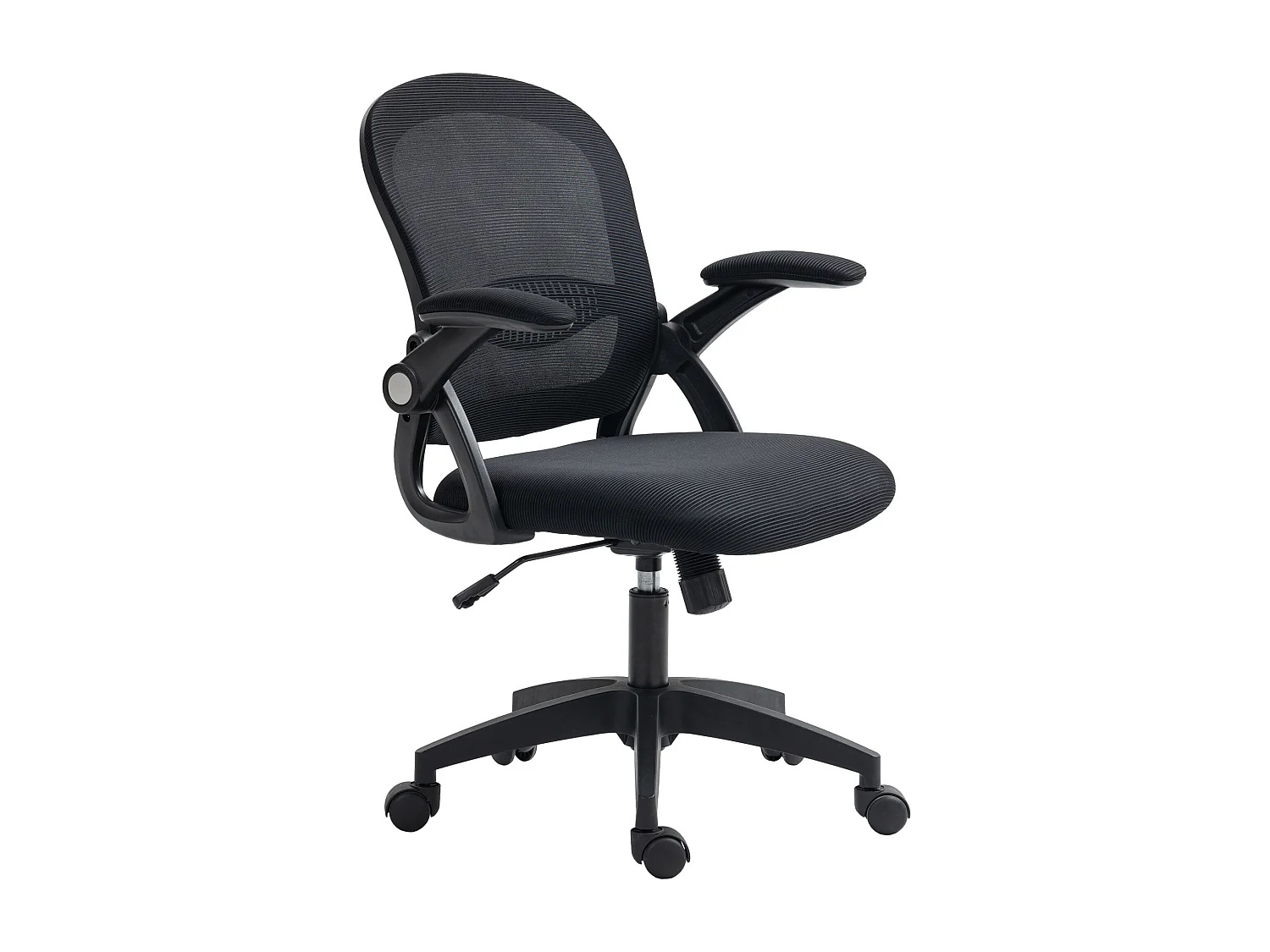 Sedia da ufficio ergonomica con altezza regolabile nero