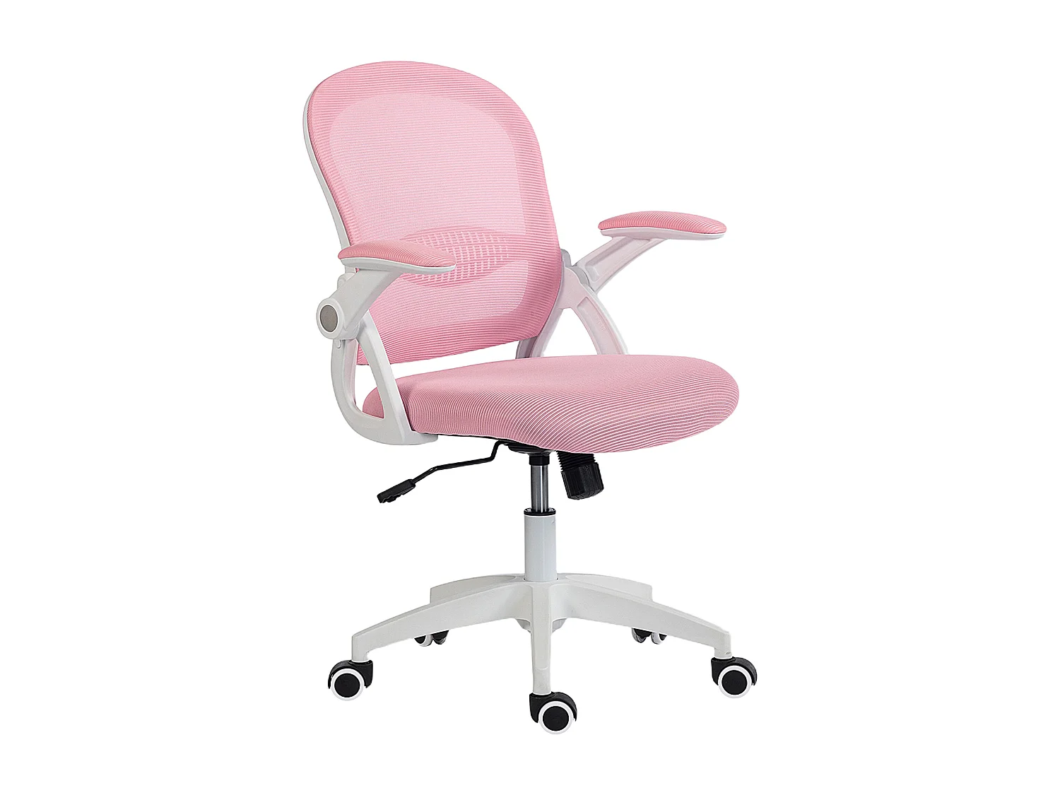 Sedia da ufficio ergonomica e regolabile con schienale a rete rosa