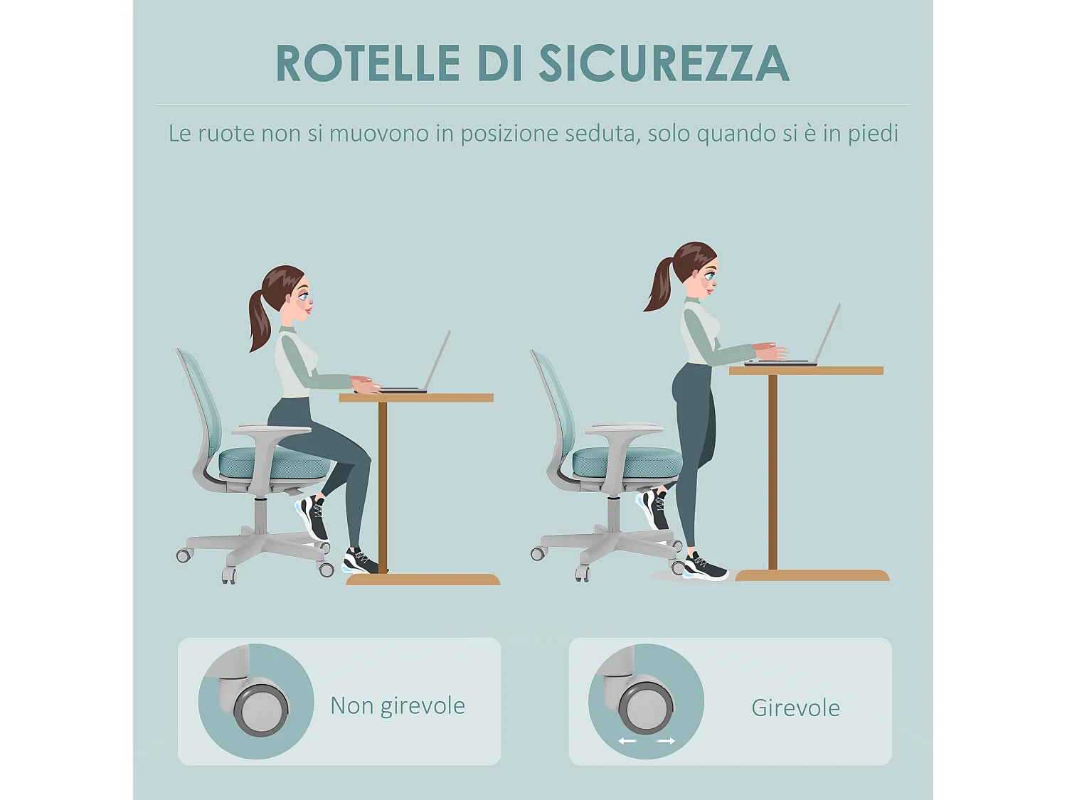 Sedia da ufficio ergonomica ad altezza regolabile e traspirante verde