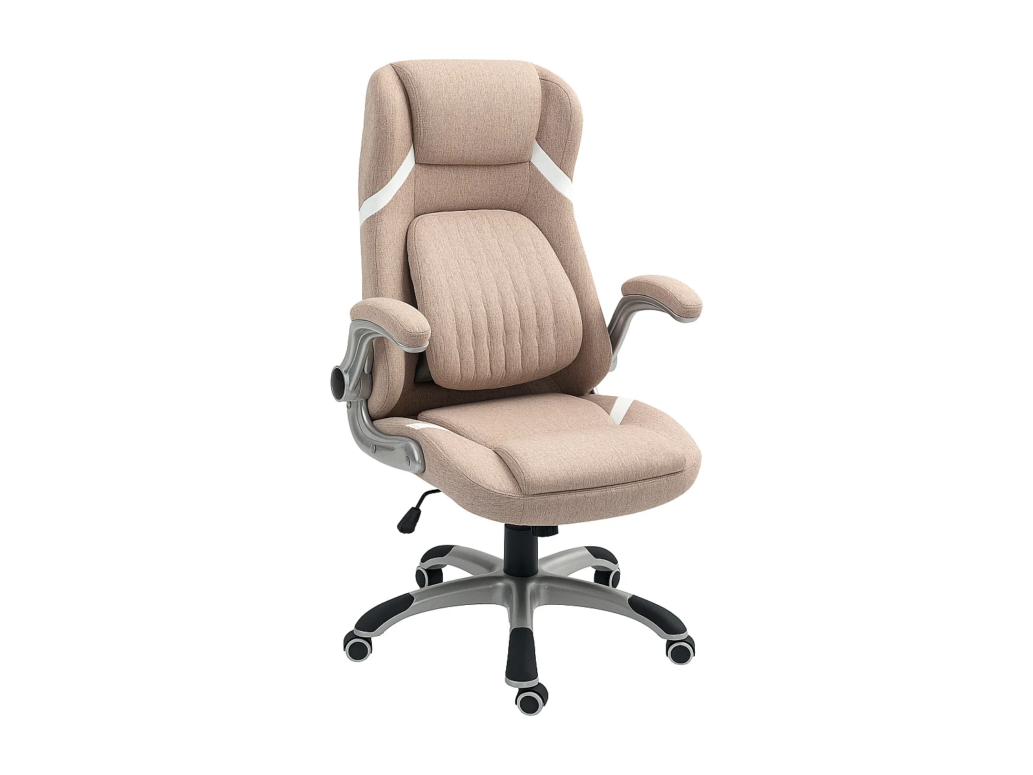 Sedia da ufficio reclinabile con ruote e altezza regolabile marrone