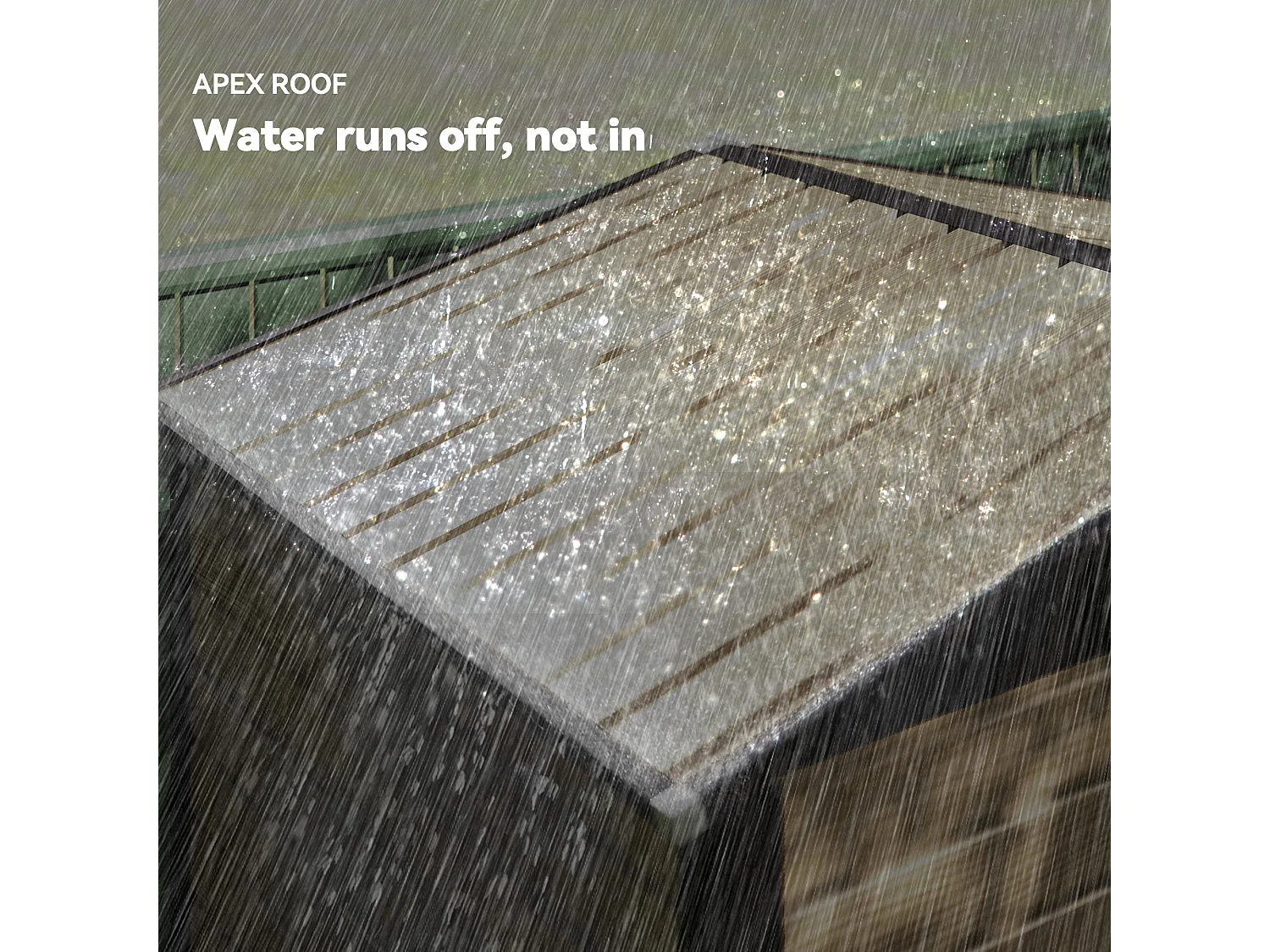 Casetta da giardino con prese d'aria in acciaio colore quercia