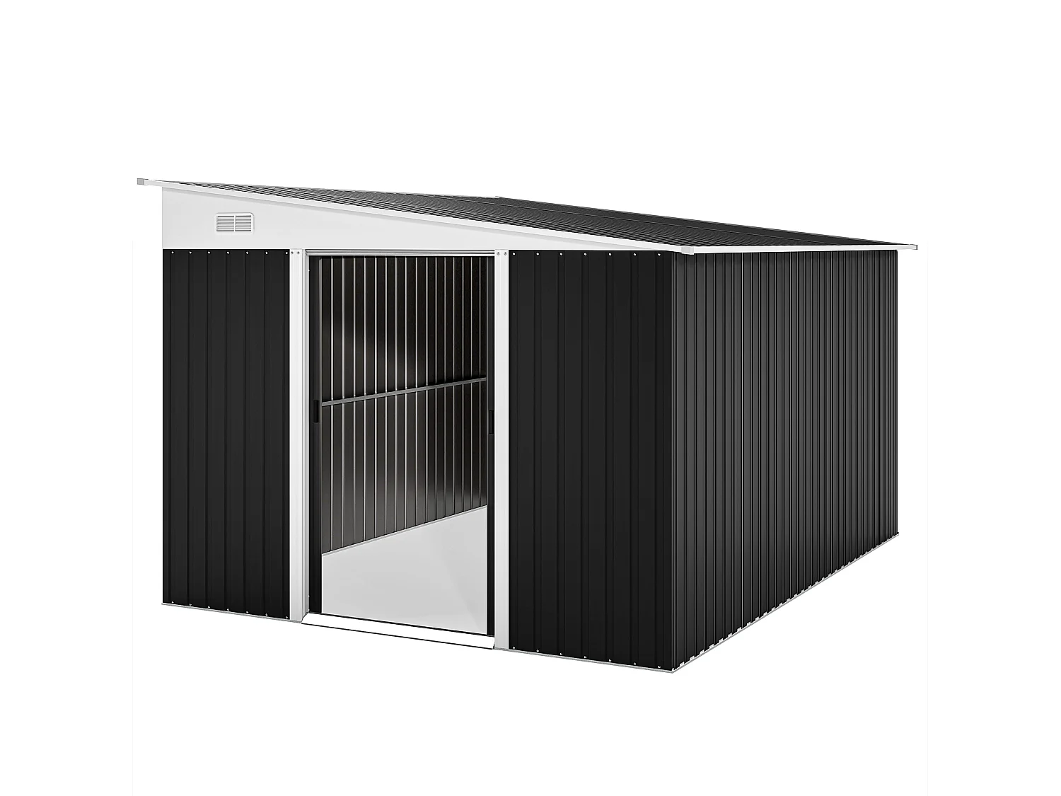 Casetta da giardino 8.9m² in acciaio zincato con 2 prese d'aria