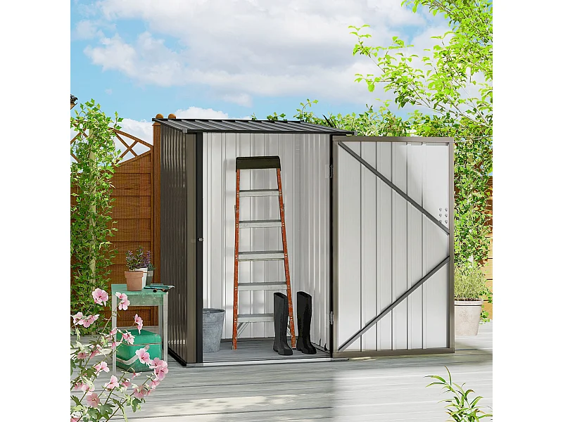 Casetta da giardino 0.92m² in acciaio zincato con porta battente