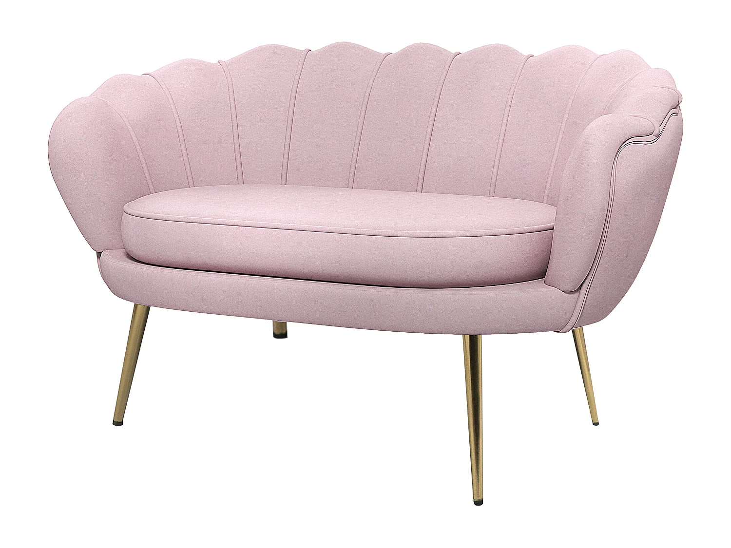 Divano vintage 2 posti stile industrial chic effetto velluto rosa