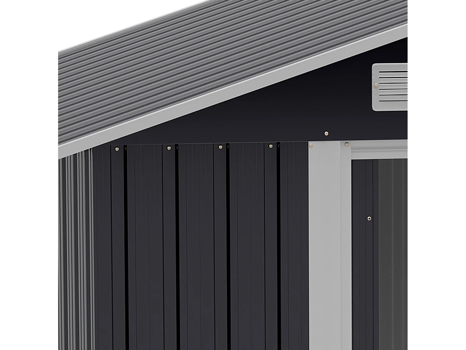 Capanno giardino 2x1.5x1.9m acciaio doppia porta scorrevole