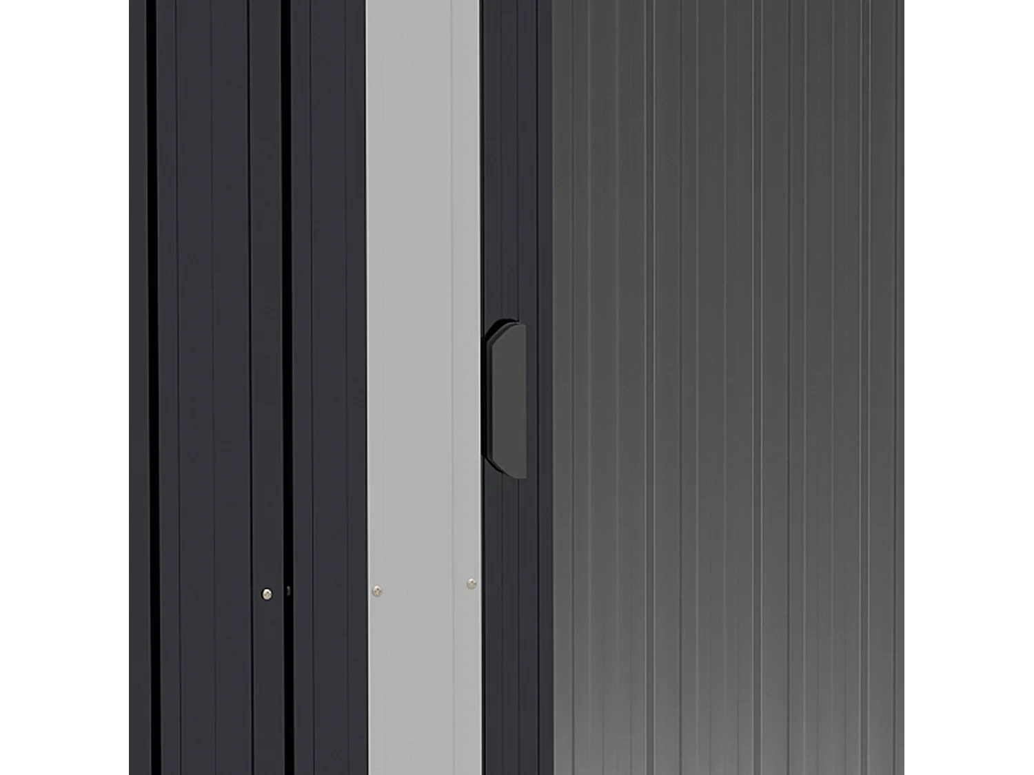 Capanno giardino 2x1.5x1.9m acciaio doppia porta scorrevole