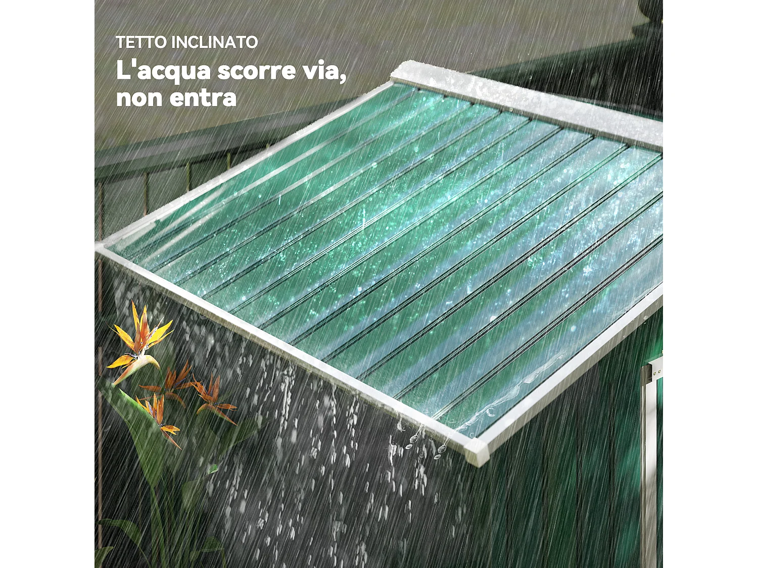 Casetta da giardino in lamiera porte scorrevoli 213x130x185cm