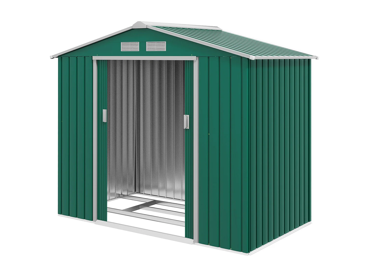 Casetta da giardino in lamiera porte scorrevoli 213x130x185cm